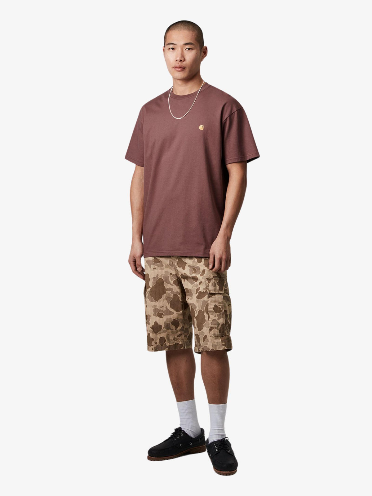 Carhartt Wip Short Sleeve Chase T-Shirt | Dusky Pink/Gold