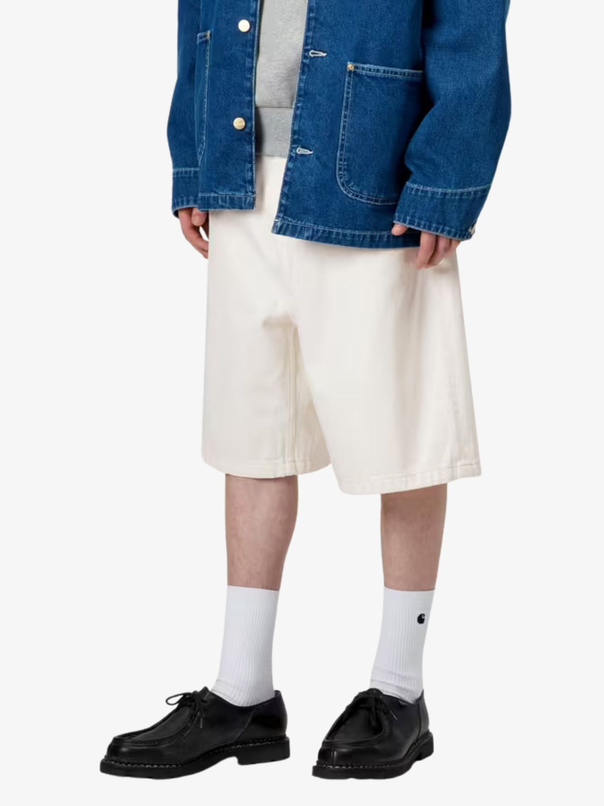 Carhartt Wip Brandon Shorts | White Rinsed