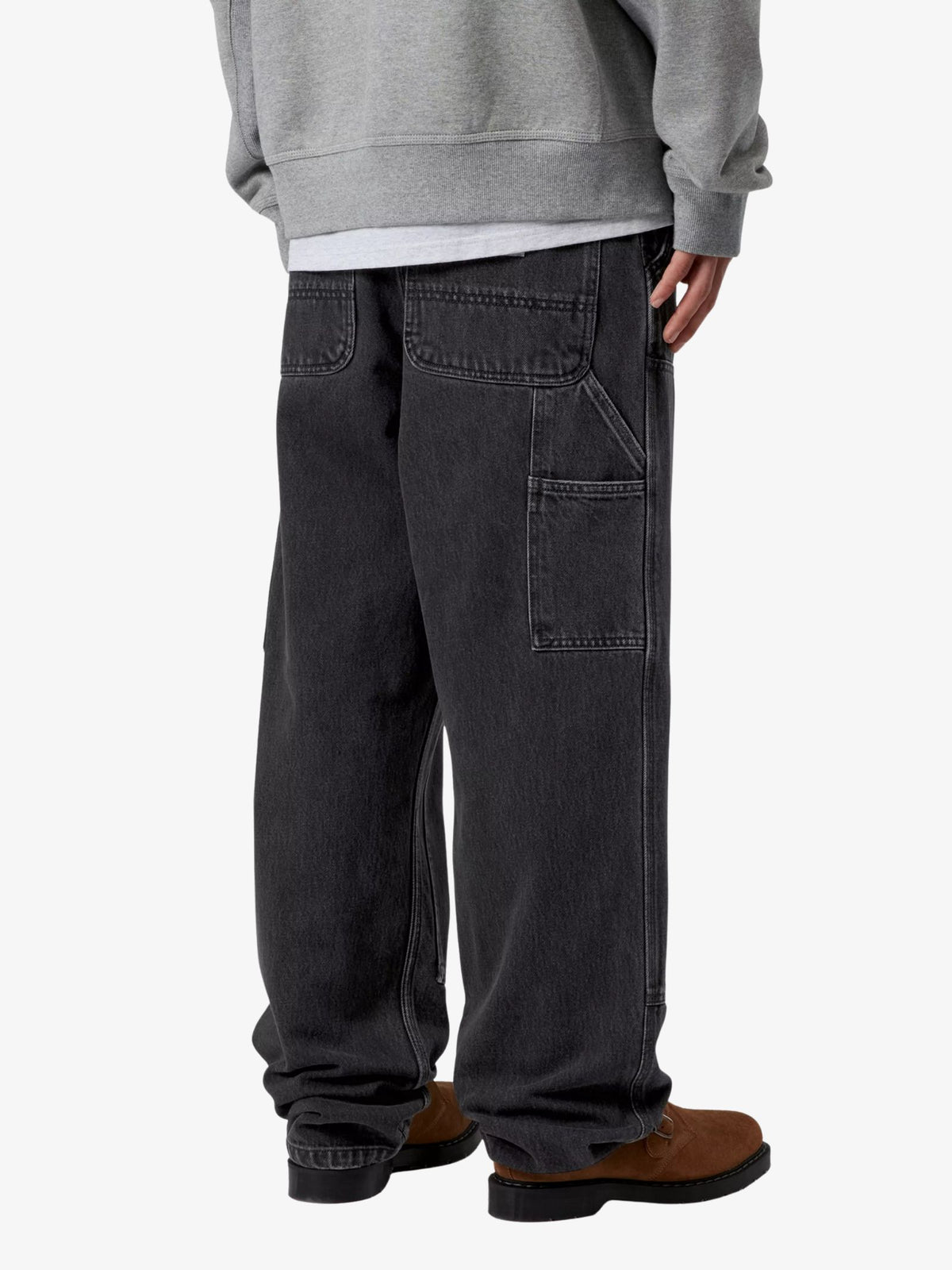 Carhartt Wip Double Knee Pants | Black Stone Washed