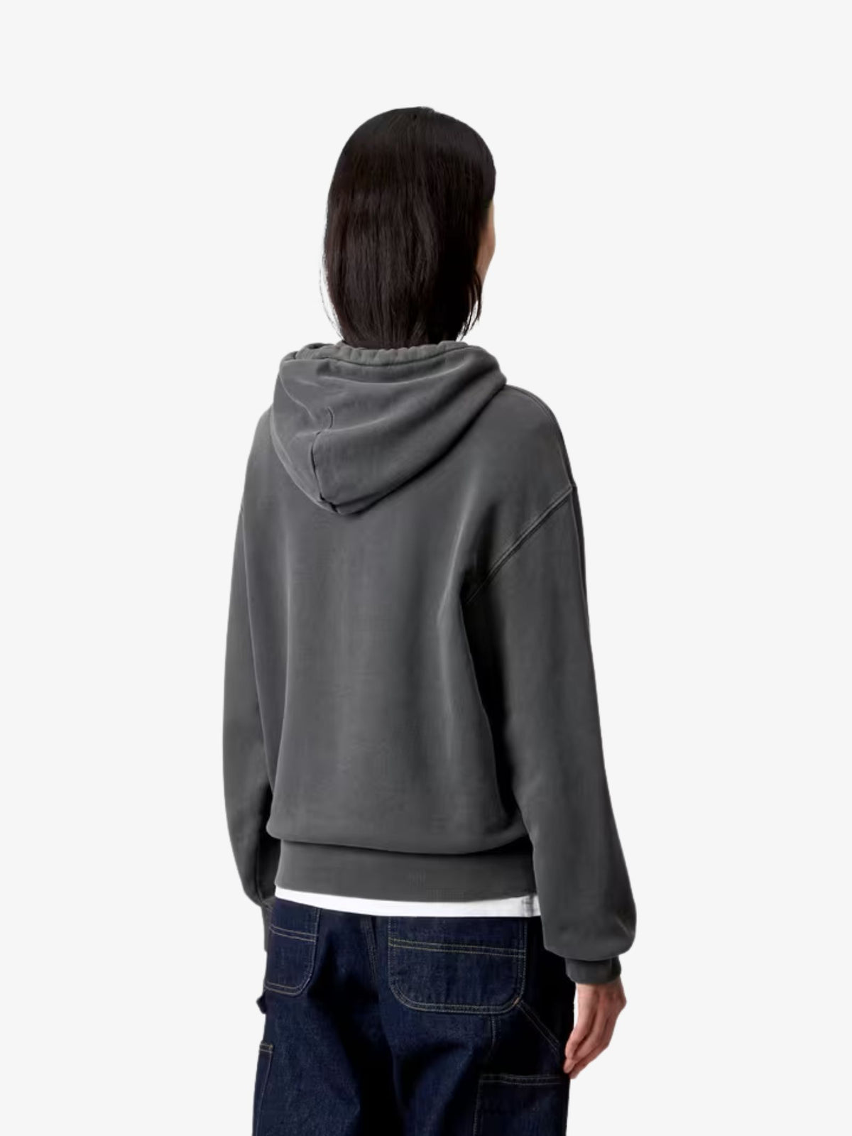 Carhartt Wip Women's Hooded Nelson Sweatshirt | Black Garment Dyed