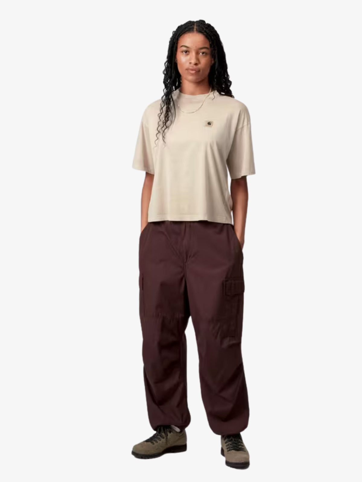 Carhartt Wip Women’s Short Sleeve Nelson T-Shirt | Fleur De Sel Garment Dyed