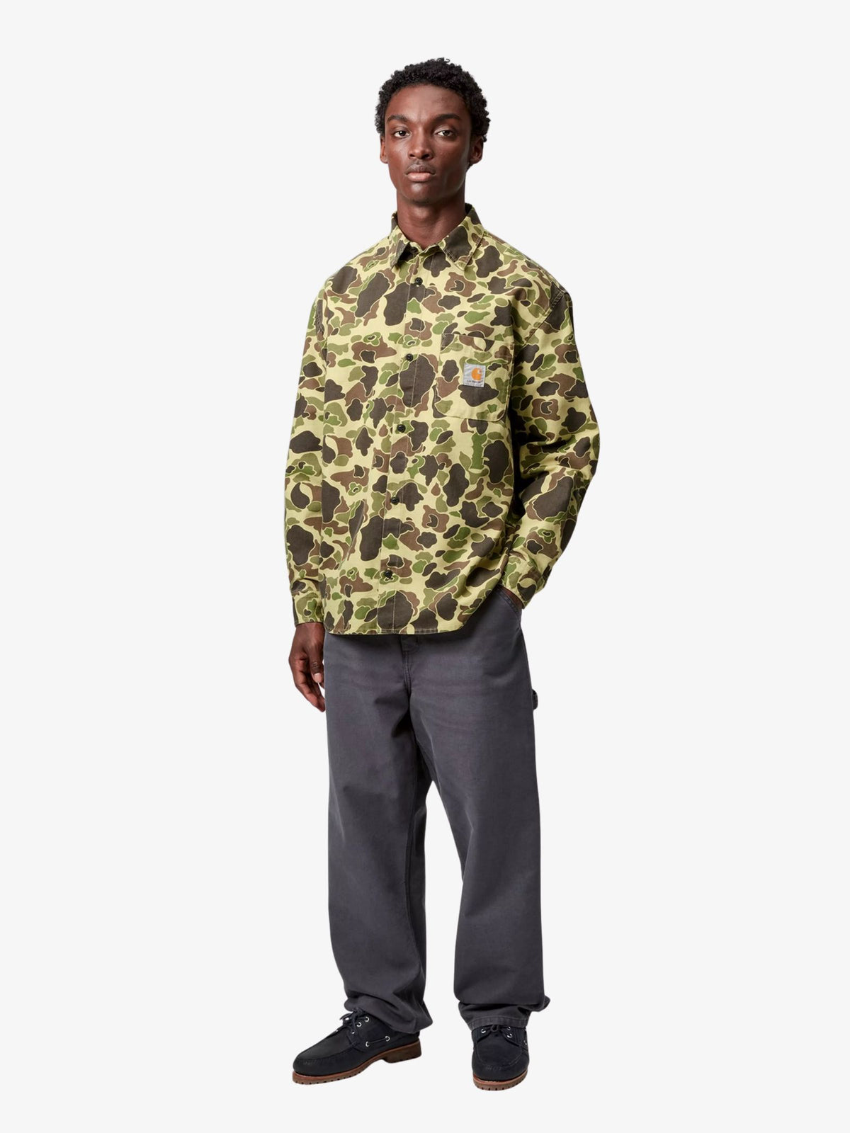 Carhartt Wip Duck Shirt | Camo Duck Green Stone Washed