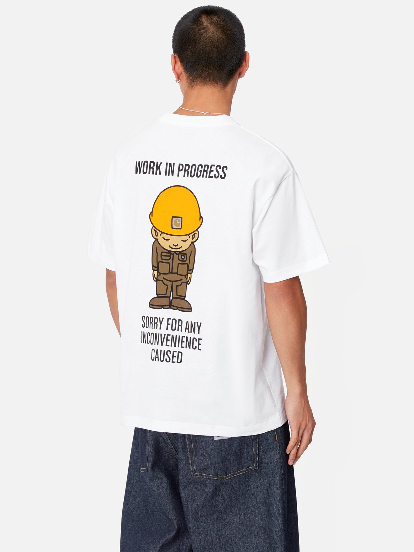 Carhartt ホワイト Tシャツ SUMIMASEN Carhartt WIP Sumimasen T-Shirt (Loose) - White | Urban