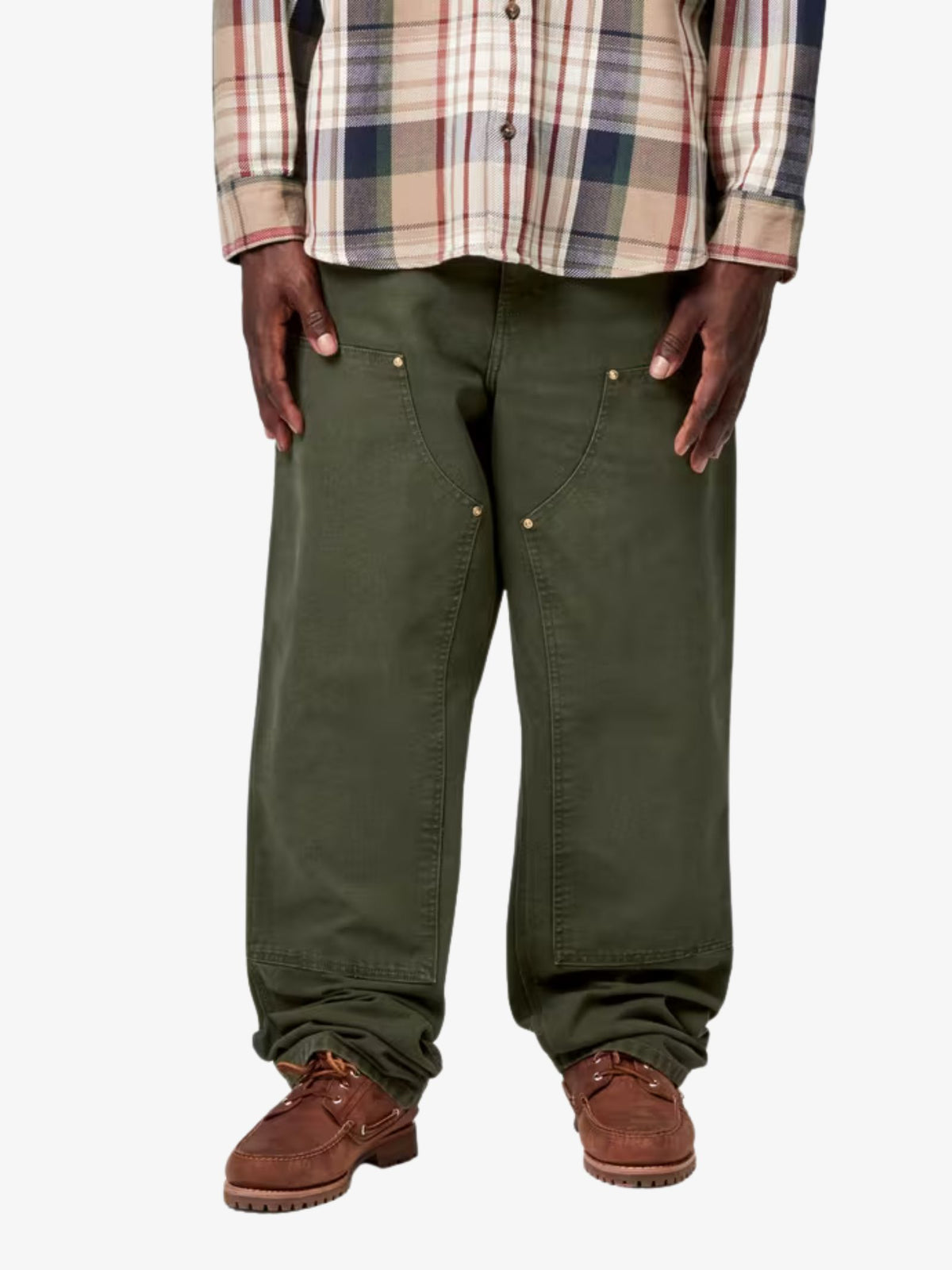 Carhartt Wip Double Knee Pant | Olive Stone Canvas
