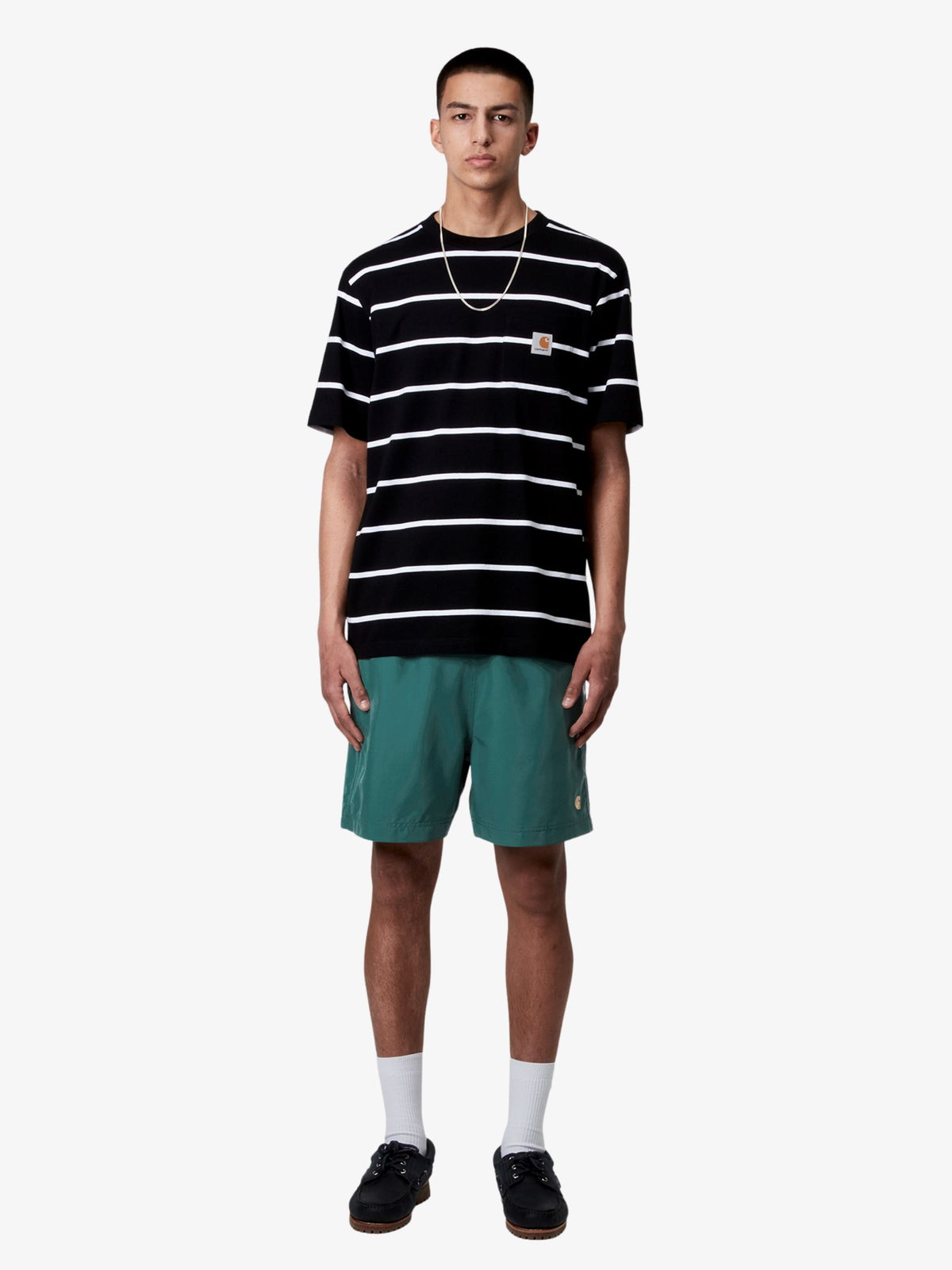 Carhartt Wip Chase Swim Shorts - Rainforest/Gold | Rainforest/Gold