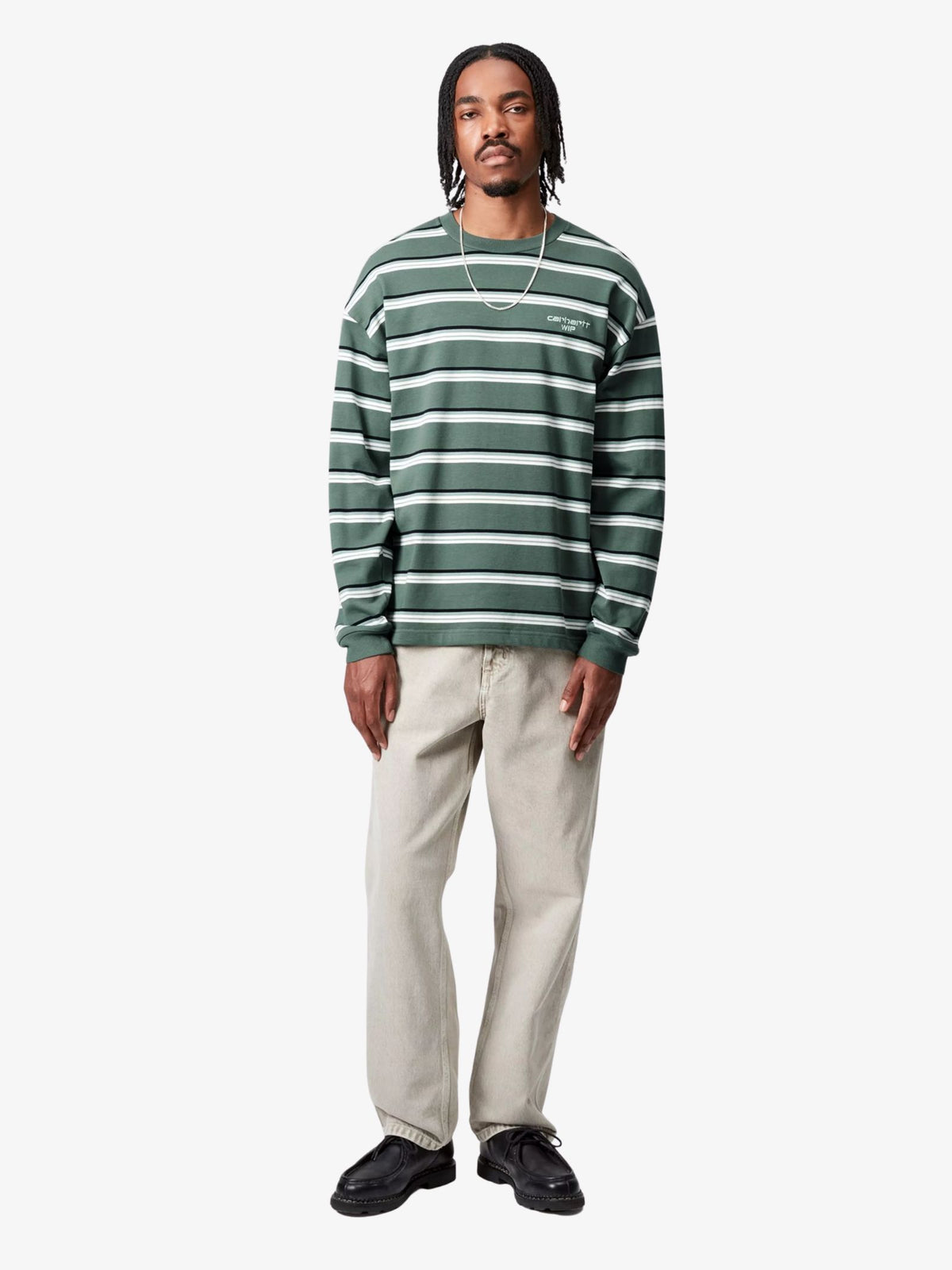 Carhartt Wip Holm Stripe T-Shirt | Silver Pine