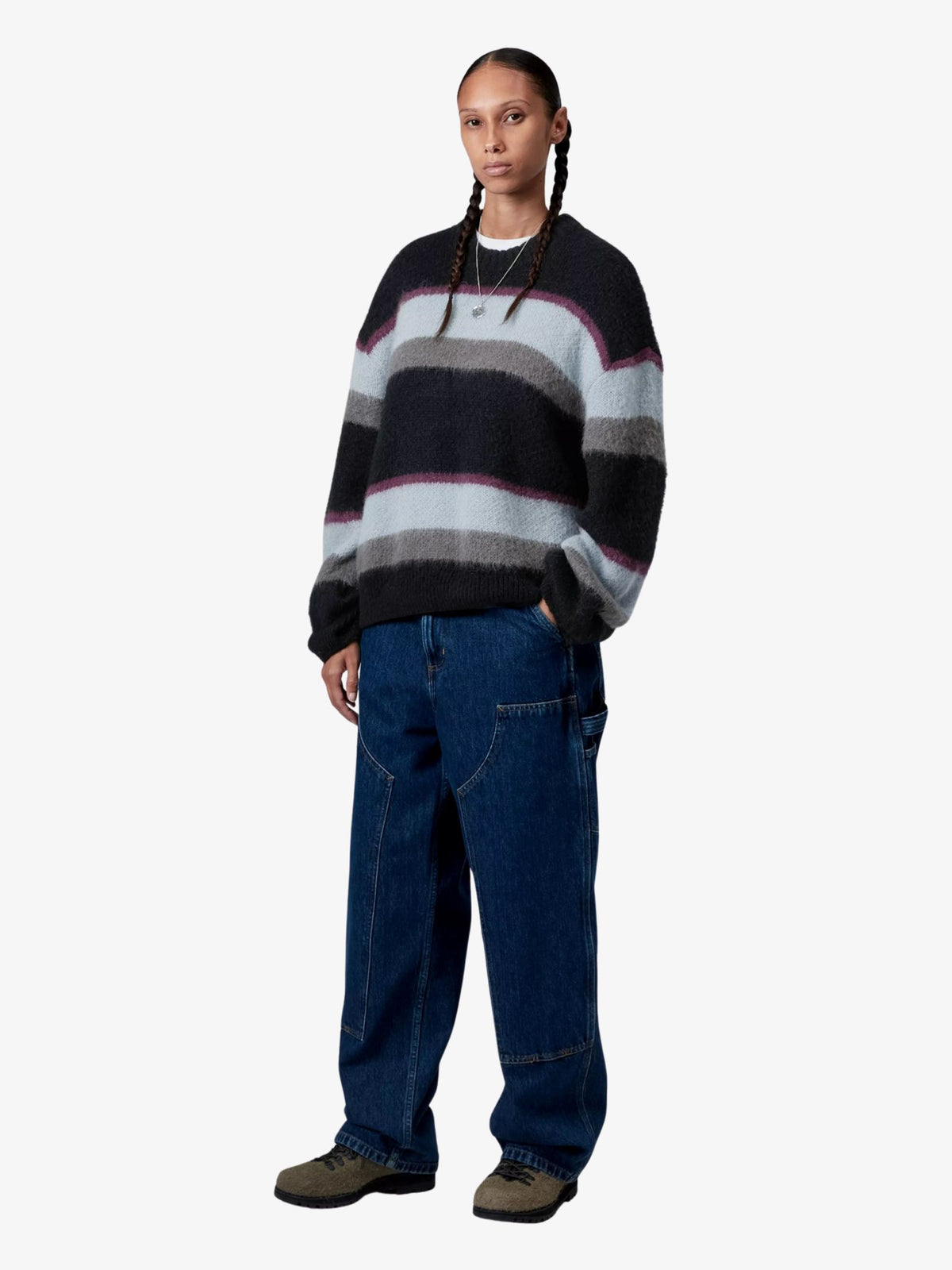 Carhartt Wip Merlin Sweater | Sundling Stripe, Citadel