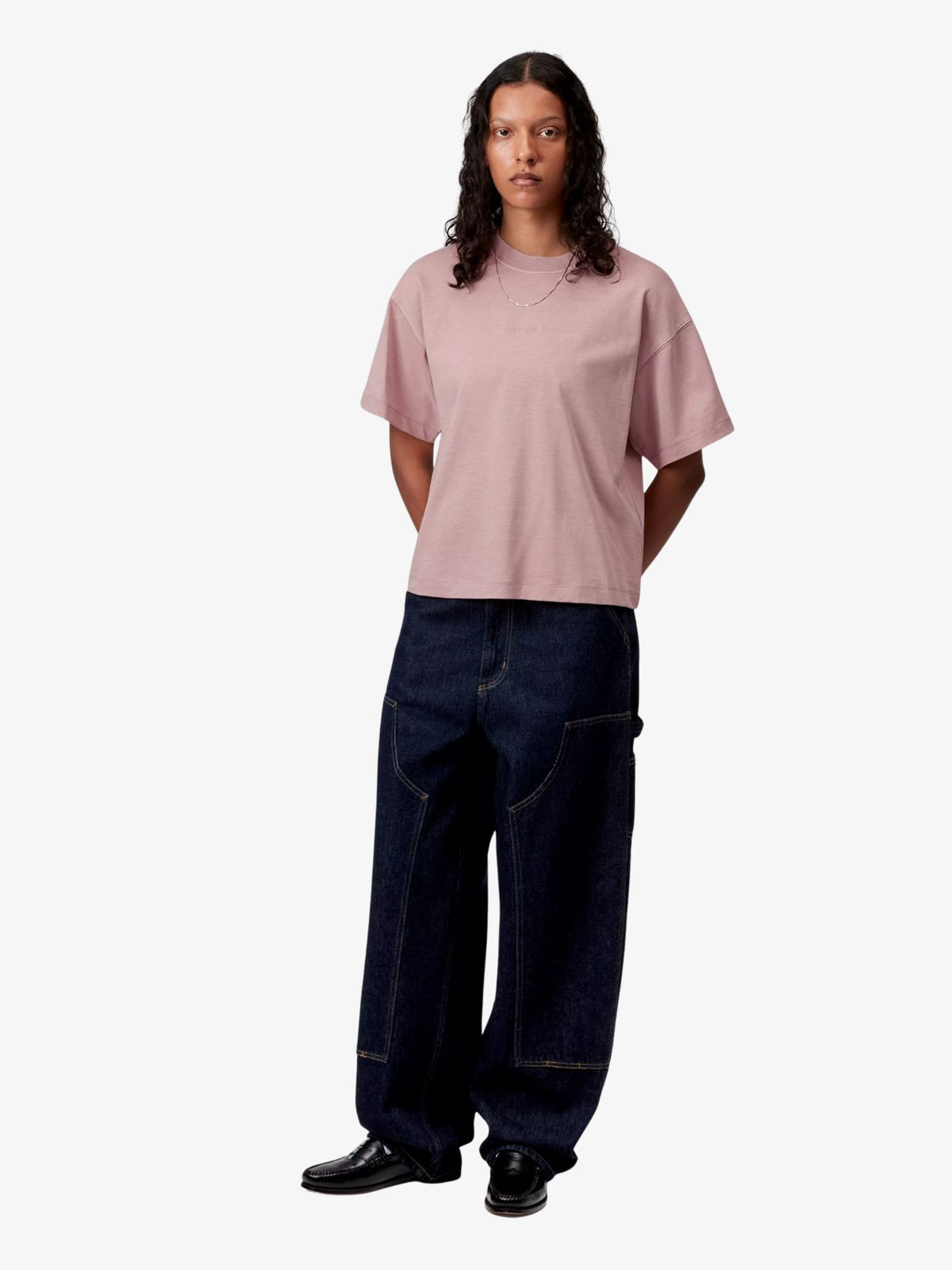 Carhartt Wip Women's Benton T-Shirt | Glassy Pink Garment Dyed