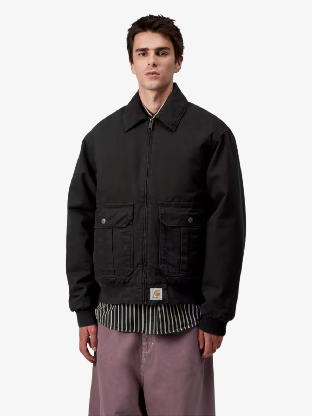 Carhartt Wip Stanton Jacket | Black Stone Washed