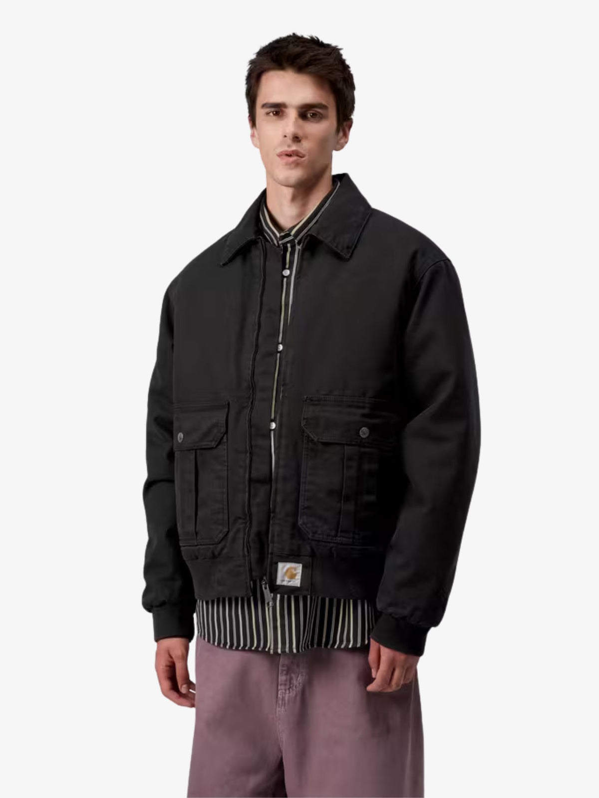 Carhartt Wip Stanton Jacket | Black Stone Washed