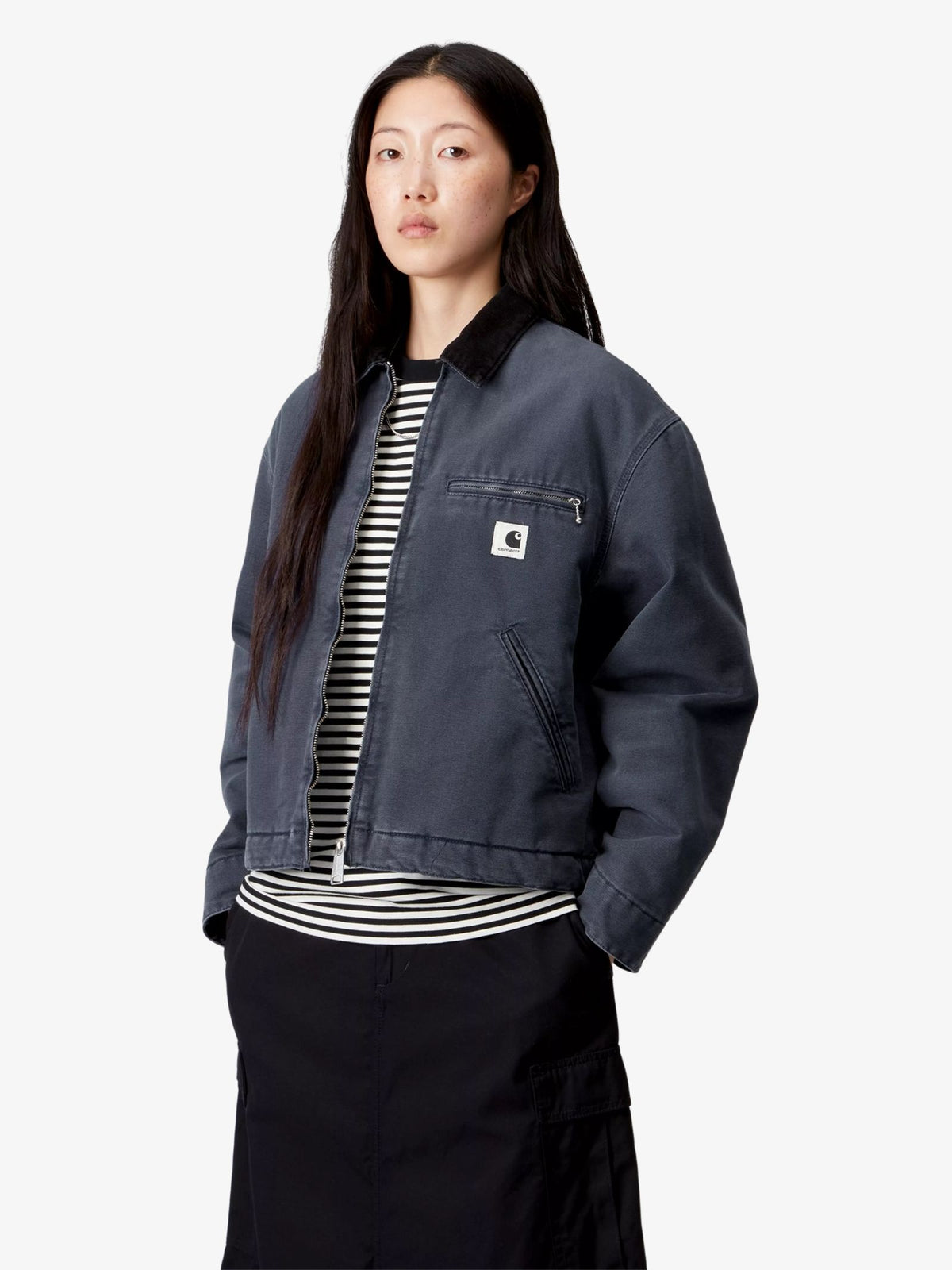 Carhartt Wip Women's OG Detroit Jacket | Dark Navy/Blackstone Canvas