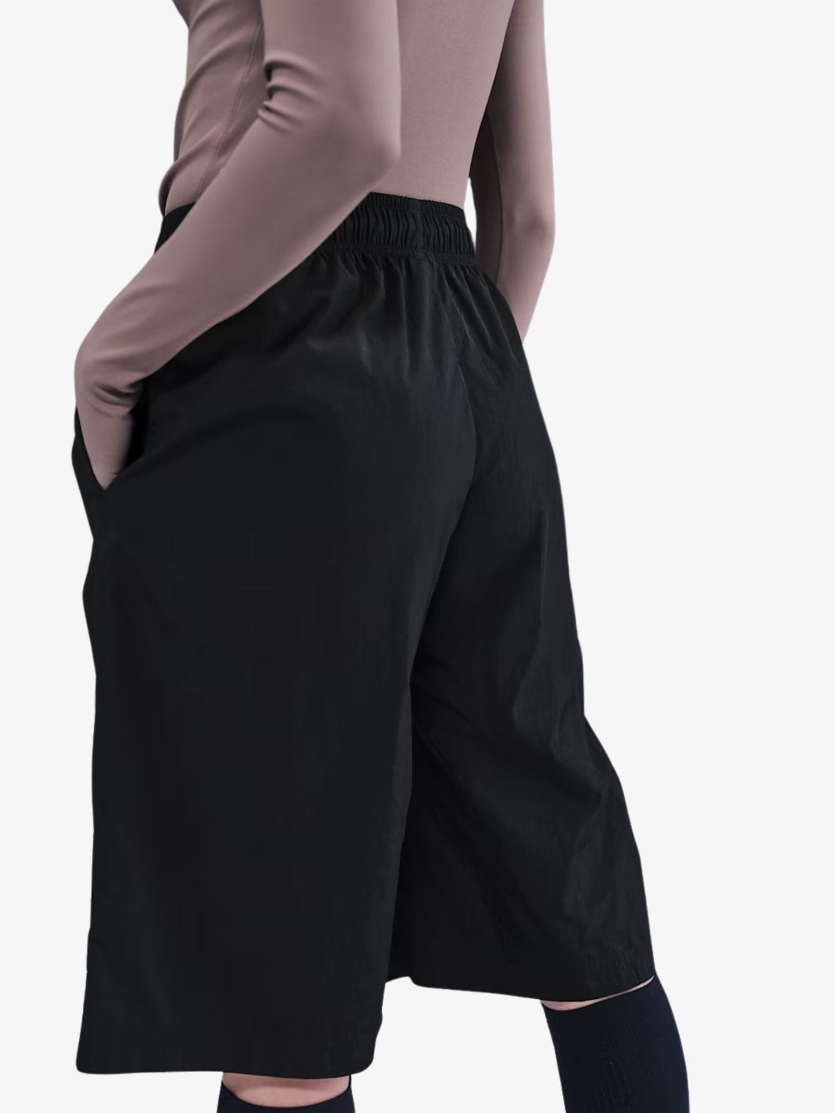 Nike Women's NSW Longline Shorts | BLACK/SAIL