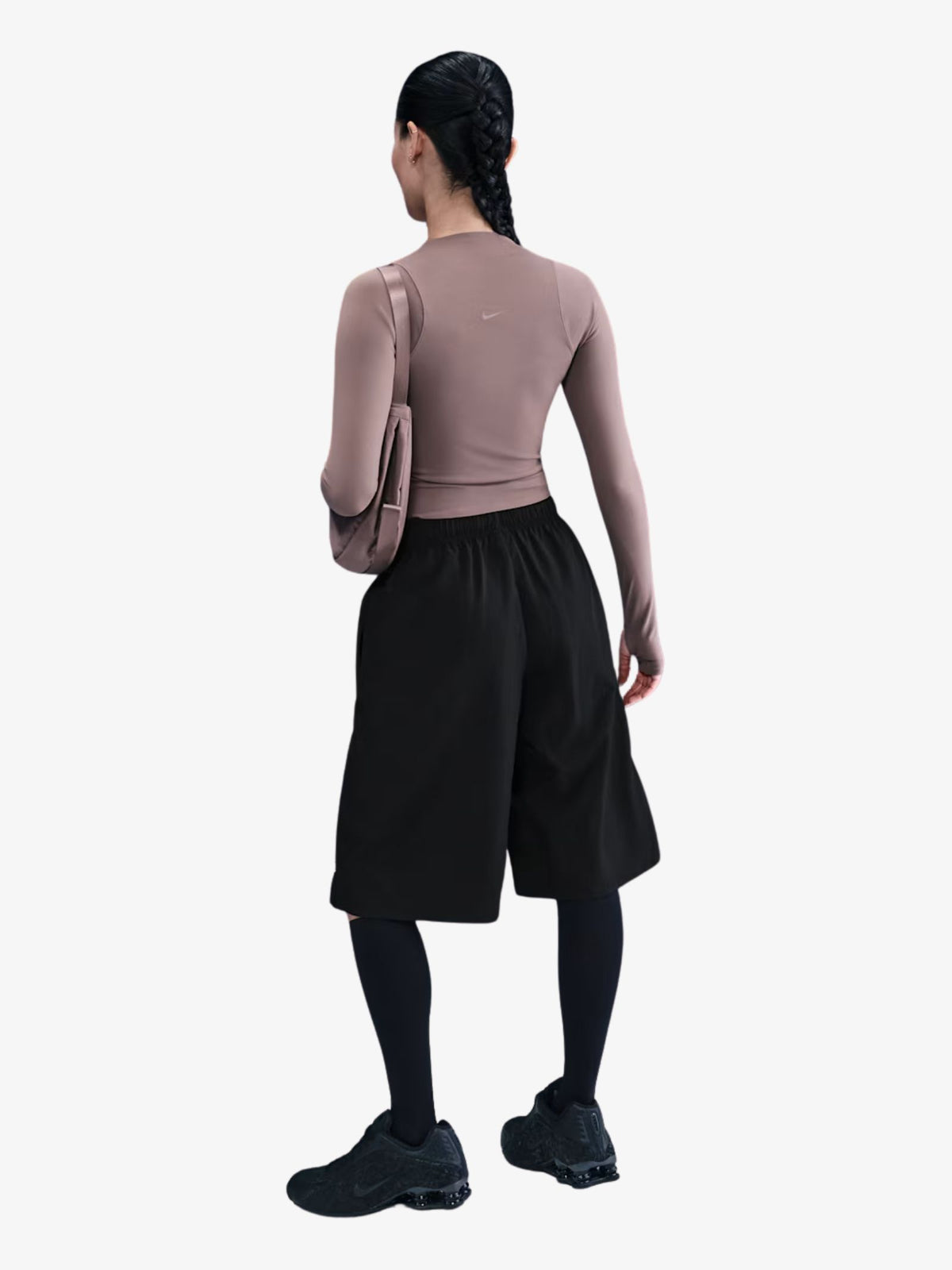 Nike Women's NSW Longline Shorts | BLACK/SAIL