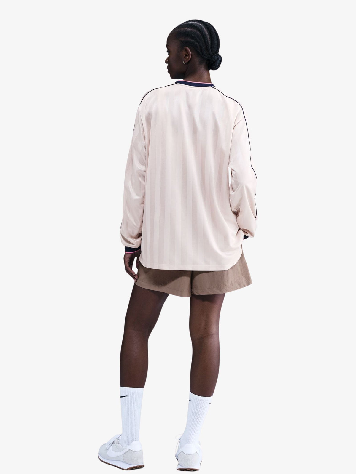 Nike Women's NSW Long-Sleeve Jersey Top | Silt Red/Midnight Navy