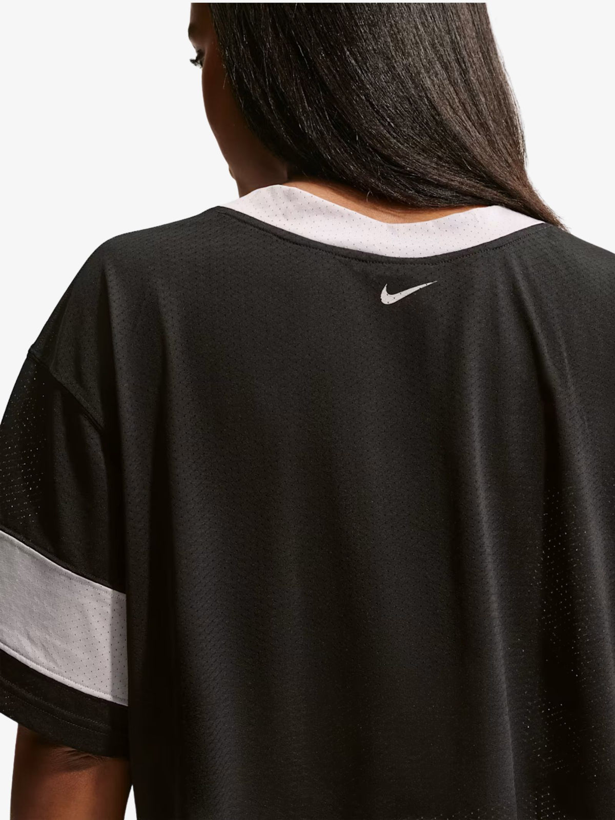 Nike Women's NSW Cropped Jersey | BLACK/LT SMOKE GREY/CHALK