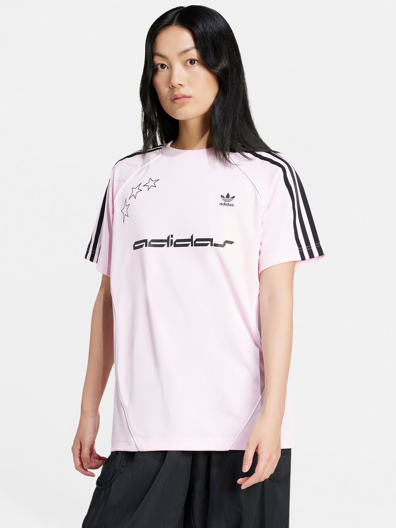 Adidas Short Sleeve Jersey T-Shirt Clear Pink Glue Store