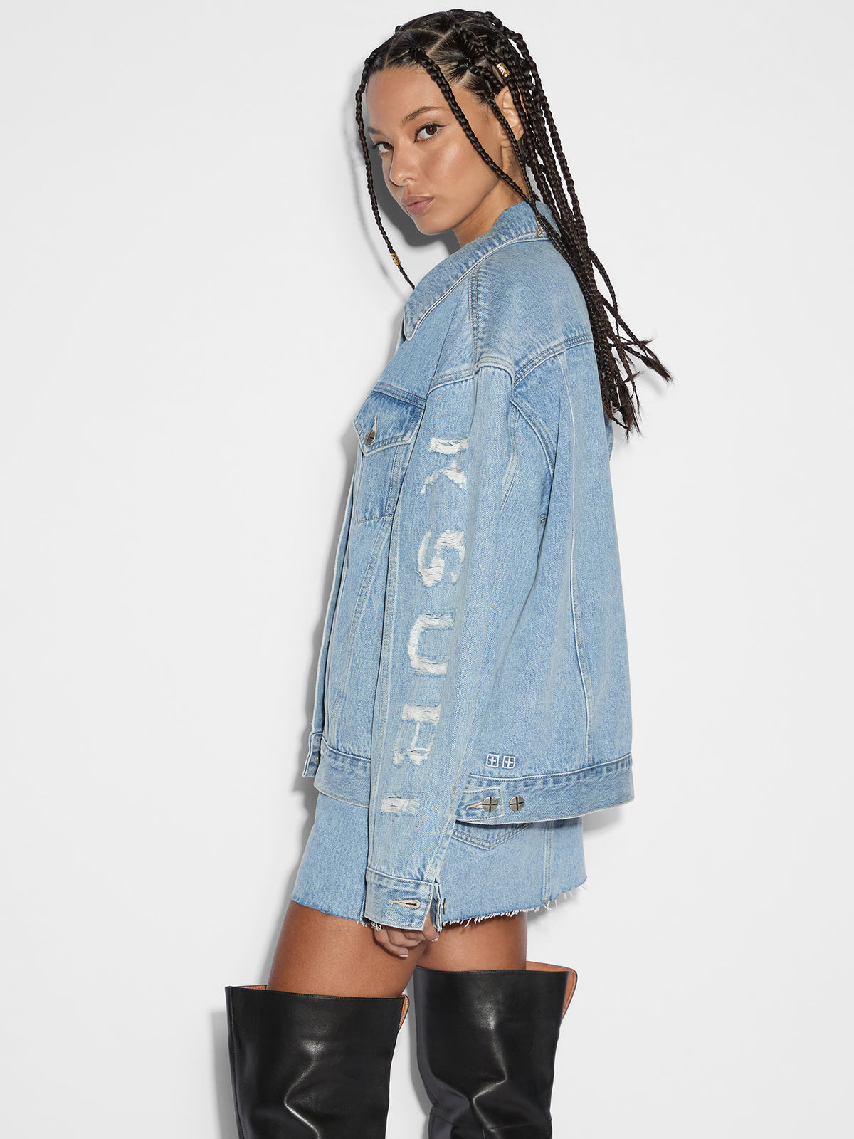Ksubi Oversized Jacket Torn Up | Denim