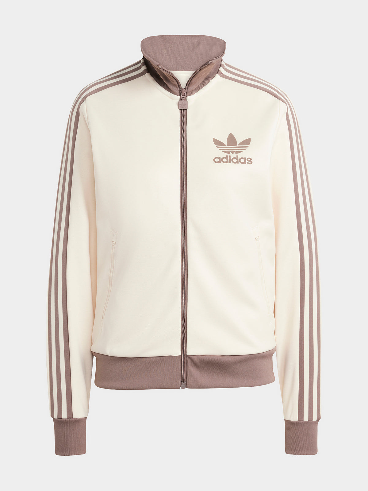 Adidas Classic Track Top | Wonder White/Trace Brown