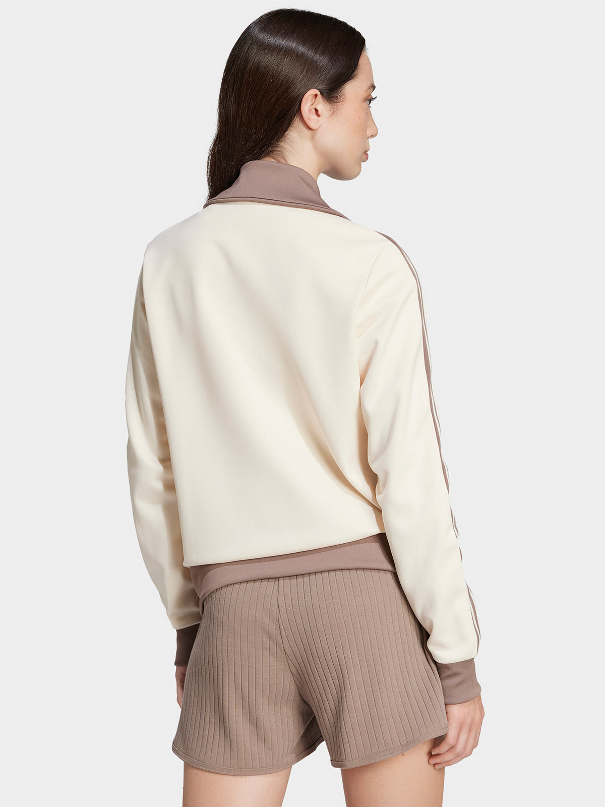 Adidas Classic Track Top | Wonder White/Trace Brown