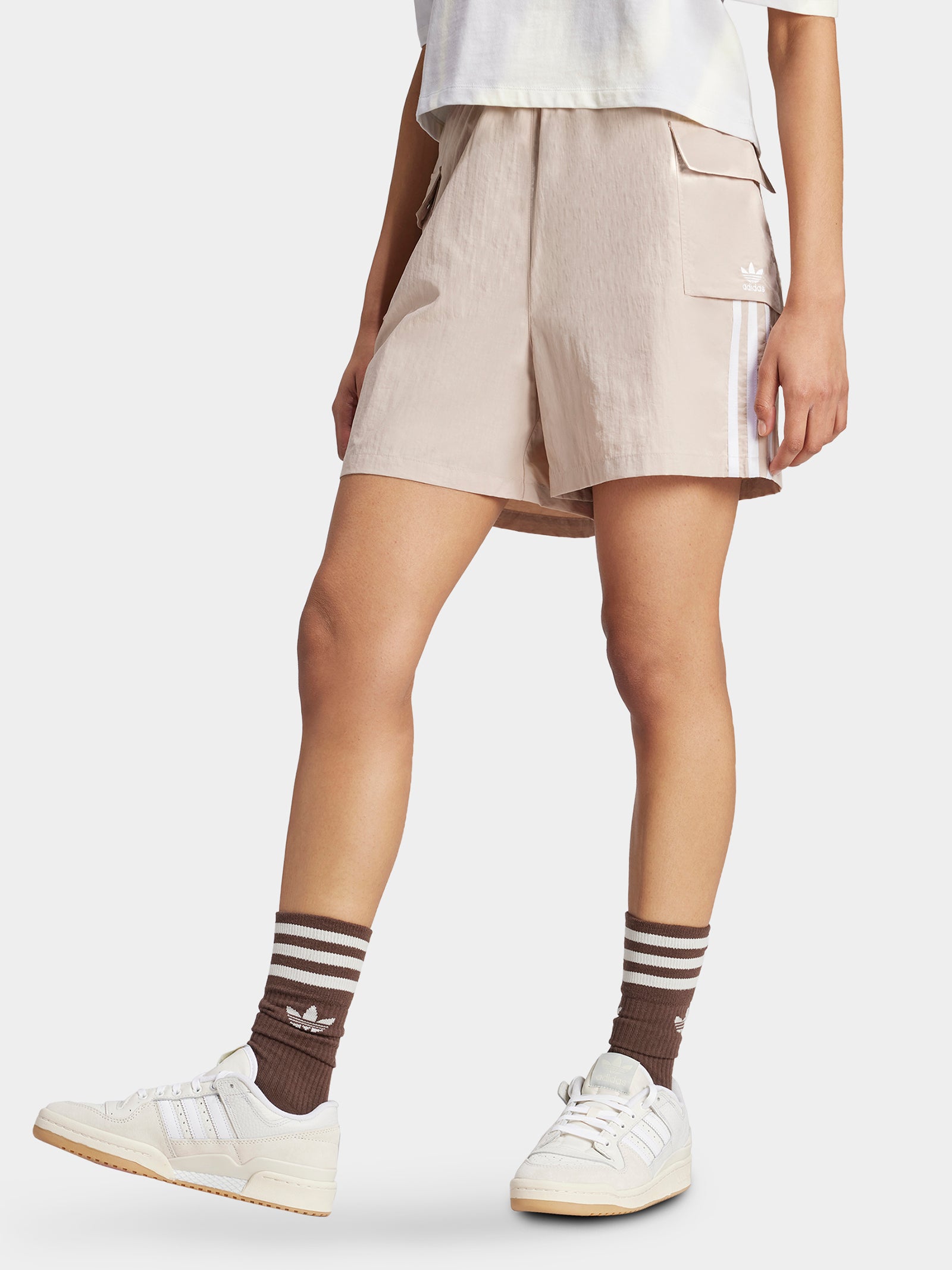 adidas 3 stripe cargo shorts