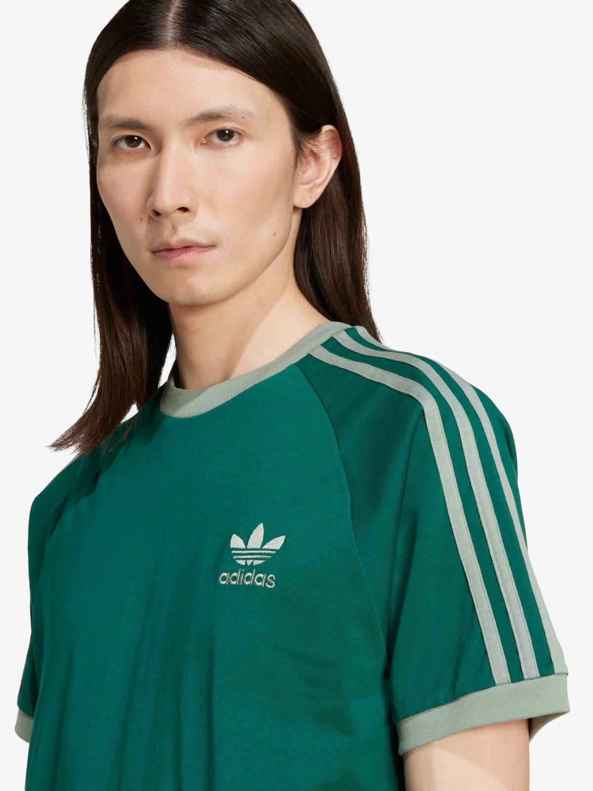 Adidas Adicolor Classics 3 Stripe Tee | COLLEGIATE GREEN