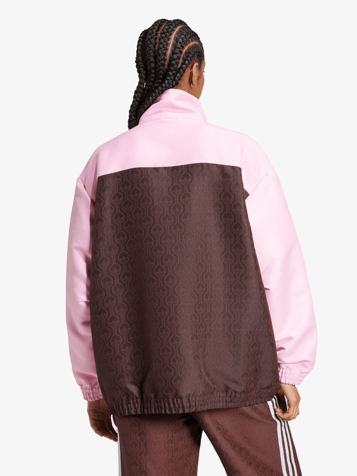 Adidas Oversized Track Jacket | True Pink/Shadow Brown