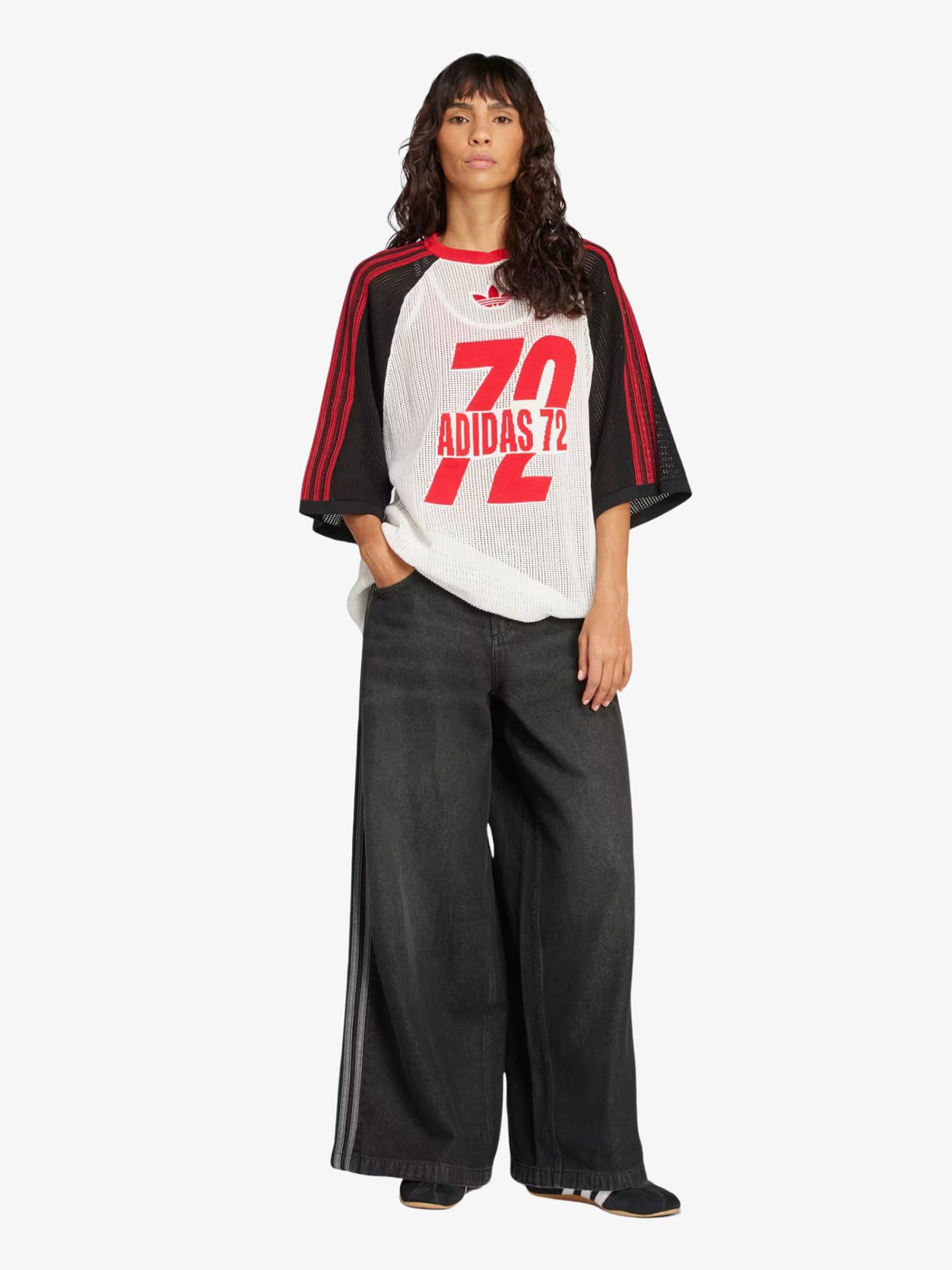 Adidas Denim Wide Pant | Black