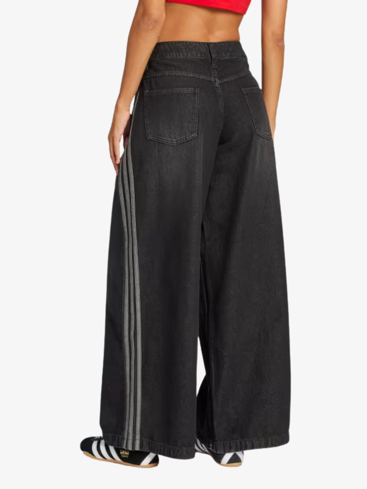 Adidas Denim Wide Pant | Black