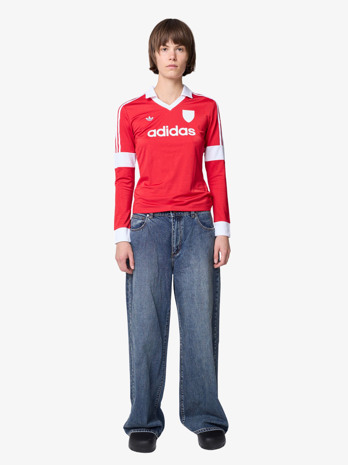 Adidas Graphic Football Long Sleeve Jersey | better scarlet