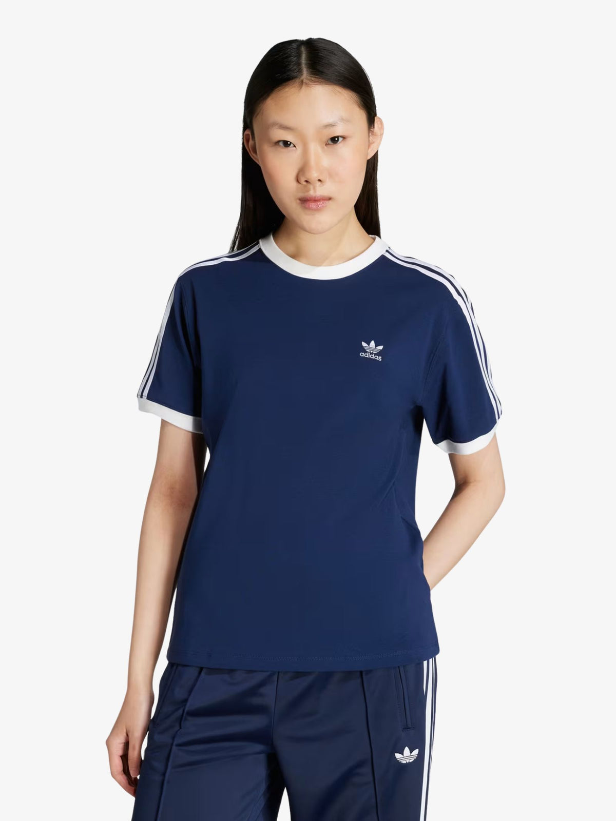 Adidas 3 Stripes Tee | Night Indigo/White