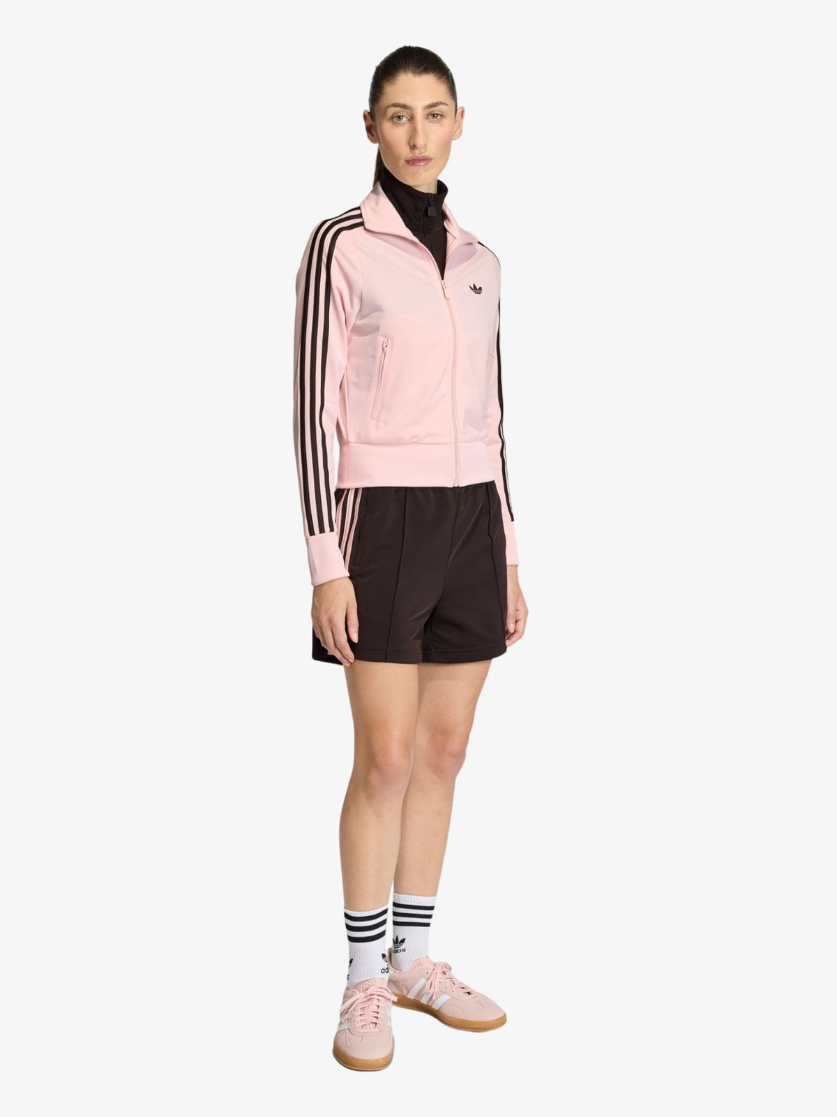 Adidas Firebird Classic Track Top | Sandy Pink/Aurora Coffee