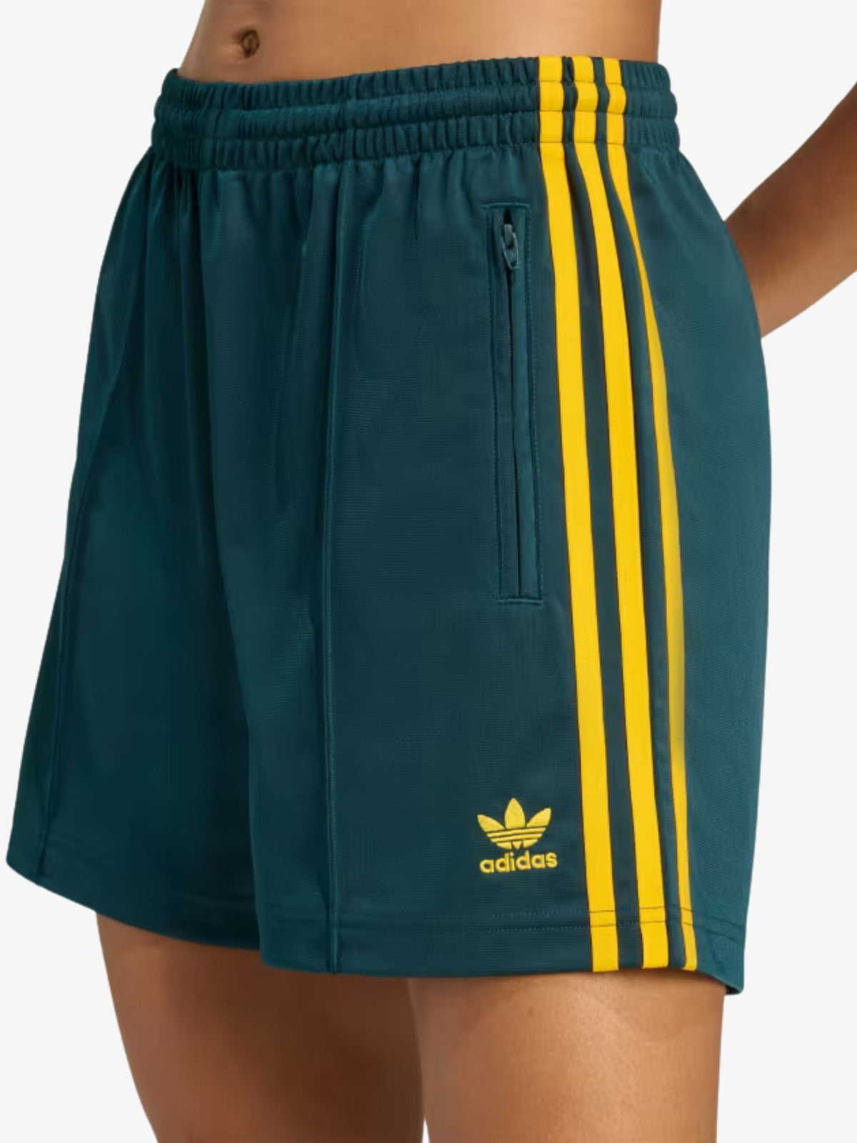 Adidas Firebird Shorts | Aurora Ivy/Crew Yellow