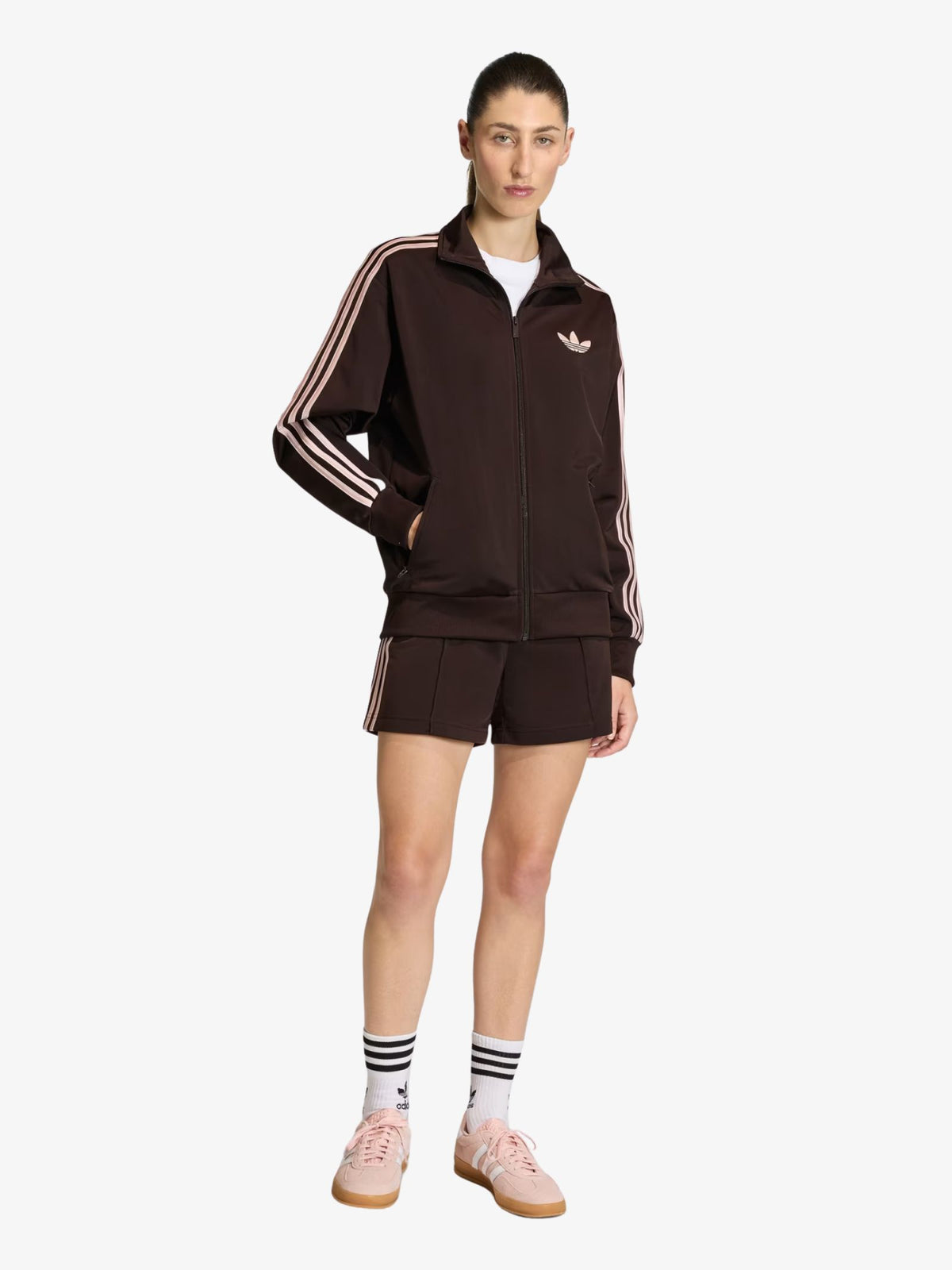 Adidas Firedbird Loose Track Top | Aurora Coffee/Sandy Pink