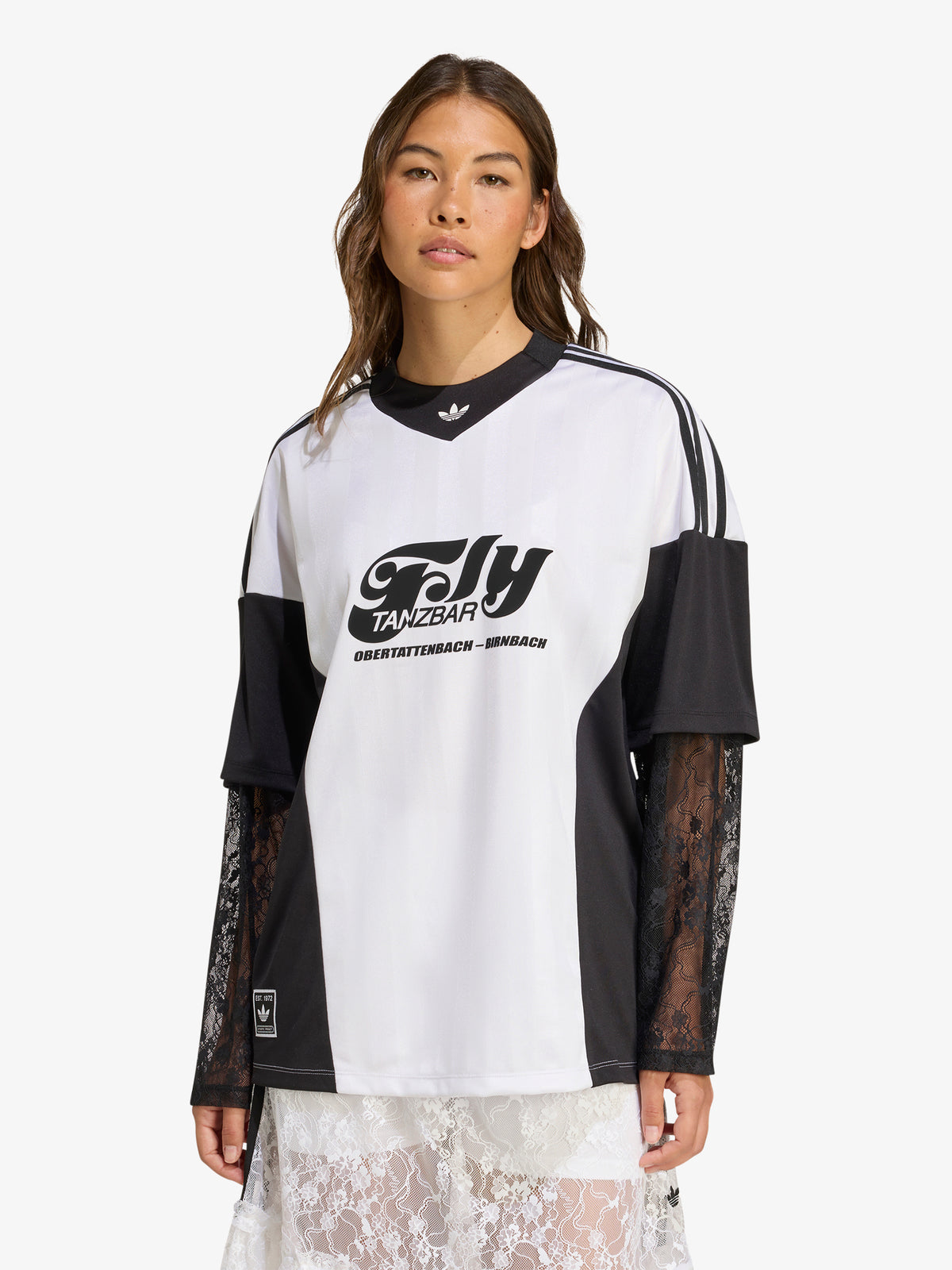 Adidas Soccer Summer Fem Lace Long Sleeve Jersey | white/black