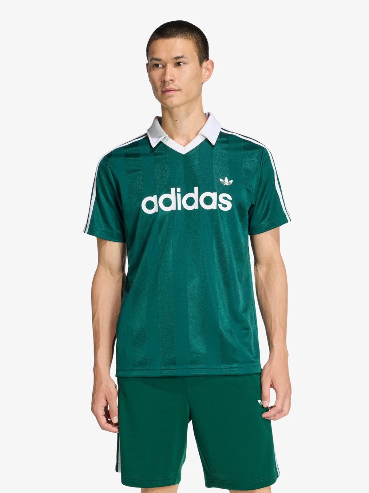 Adidas Archive Collar Engineered Jersey | Collegiate Green