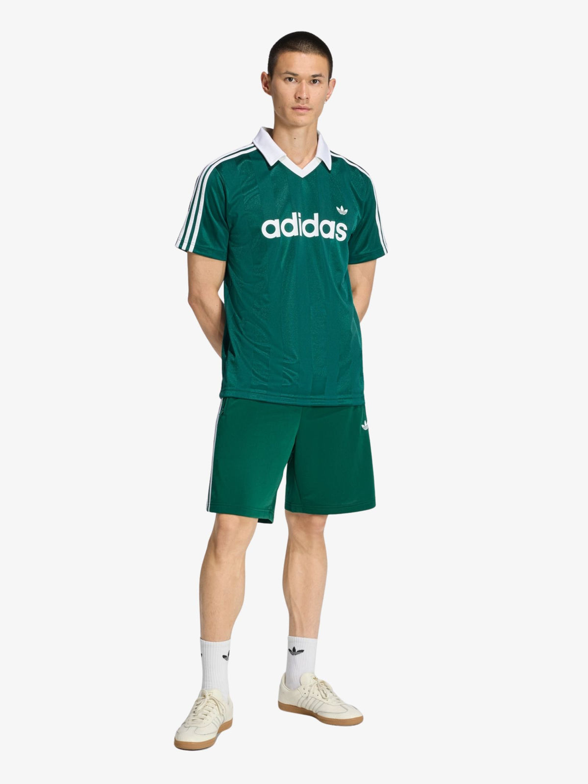 Adidas Archive Collar Engineered Jersey | Collegiate Green