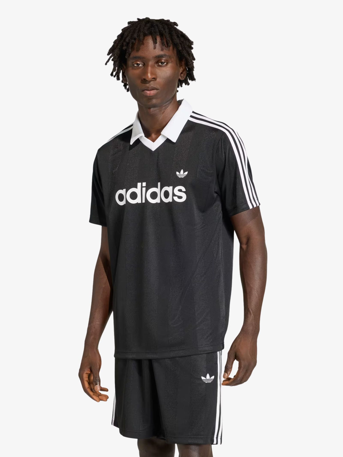 Adidas Archive Collar Engineered Jersey | Black