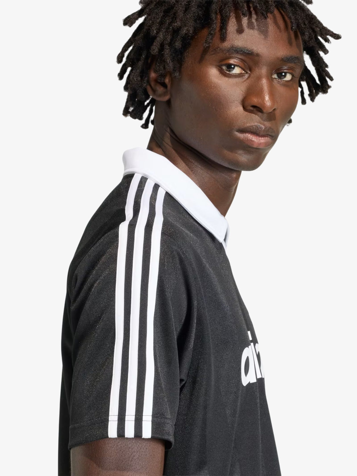 Adidas Archive Collar Engineered Jersey | Black