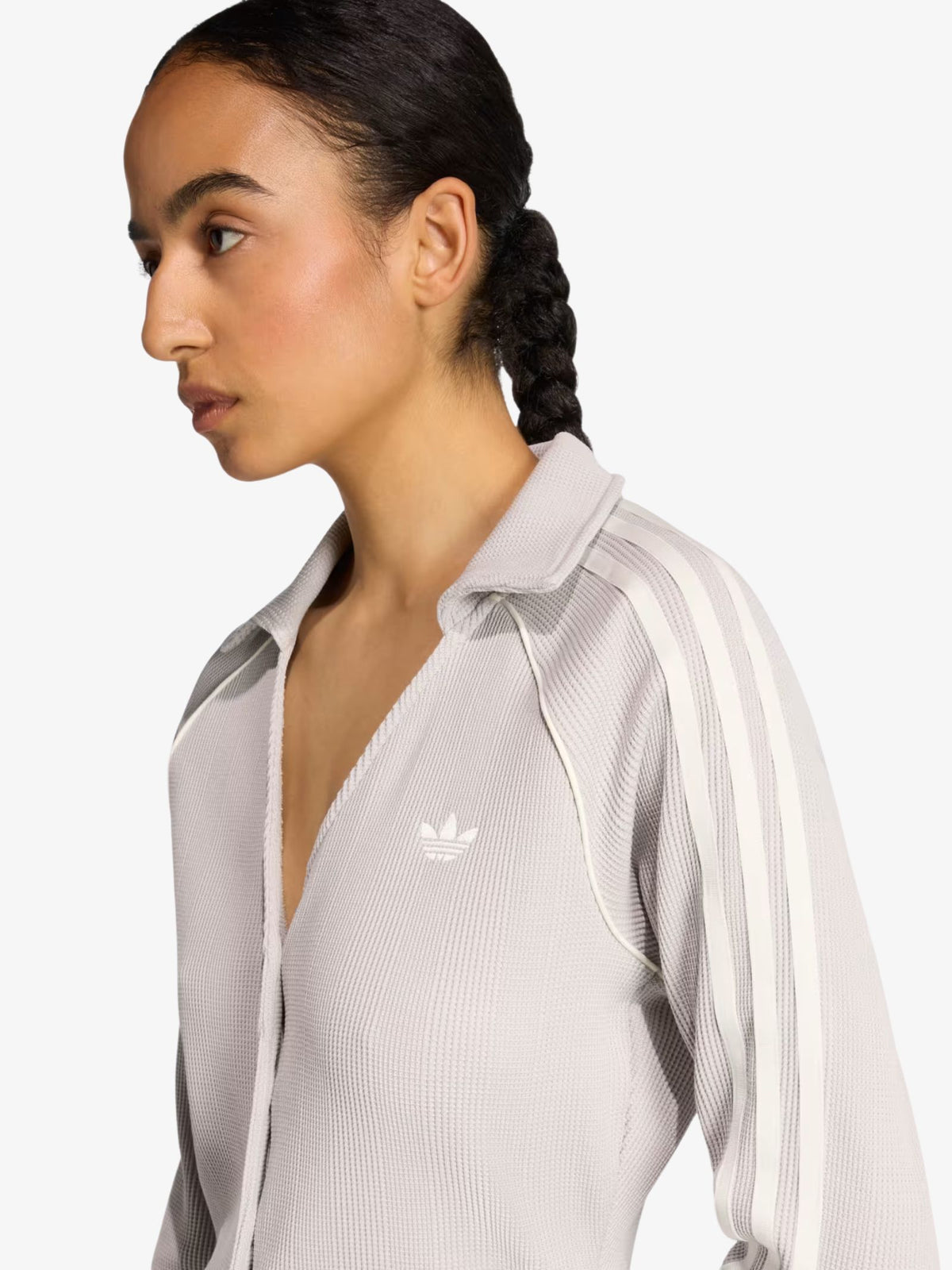 Adidas Button Down Top | Grey Two