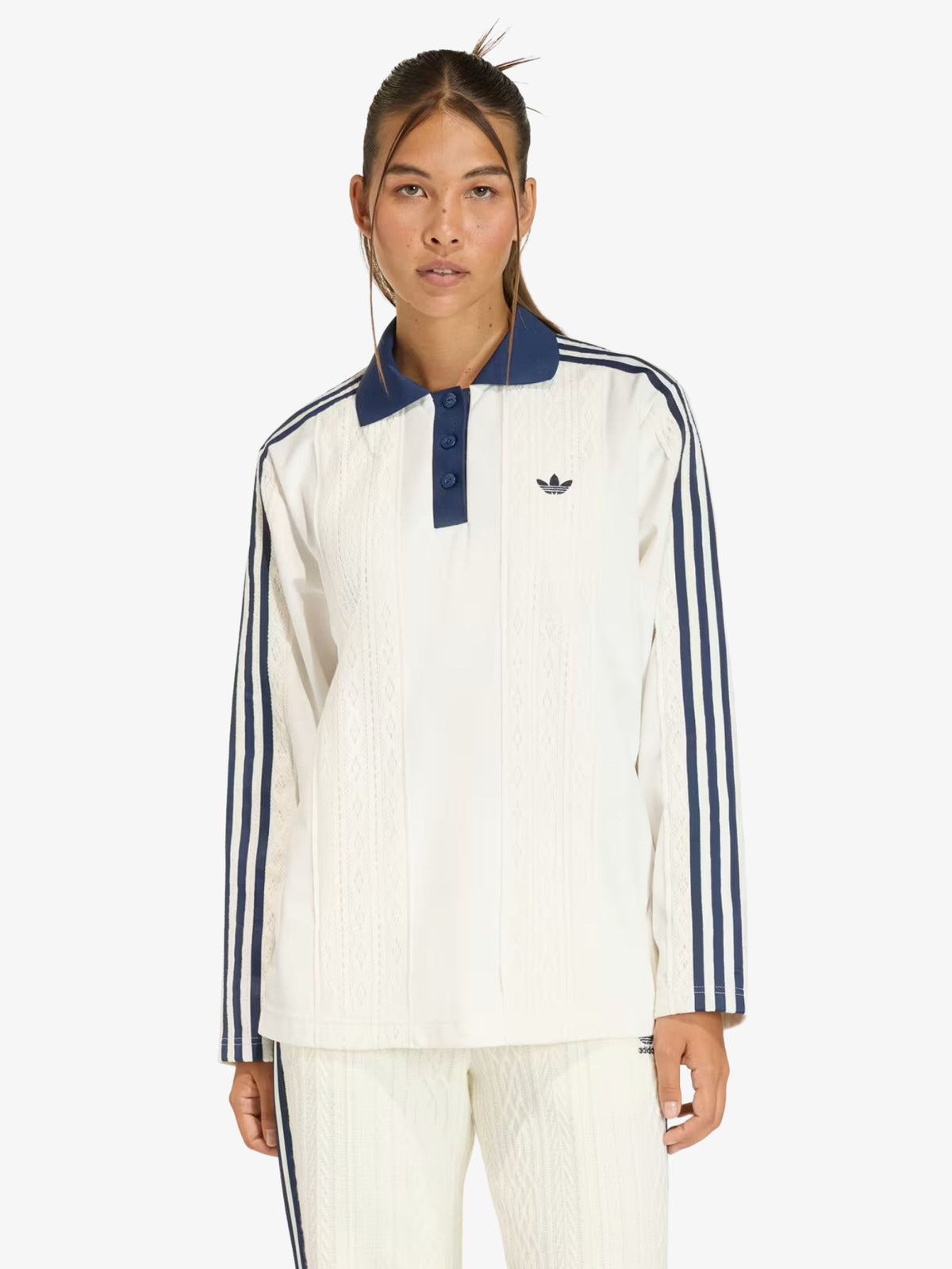 Adidas Winterised Longsleeve Soccer Jersey | Off White