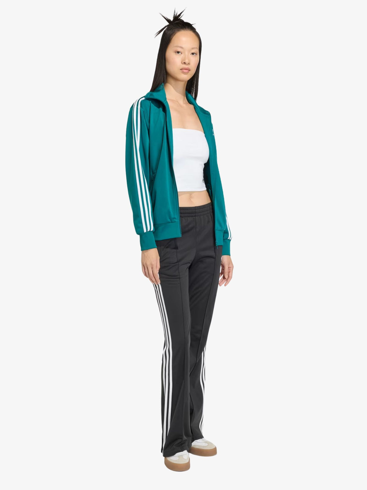 Adidas Lace Branding Firebird Track Top | Legacy Teal