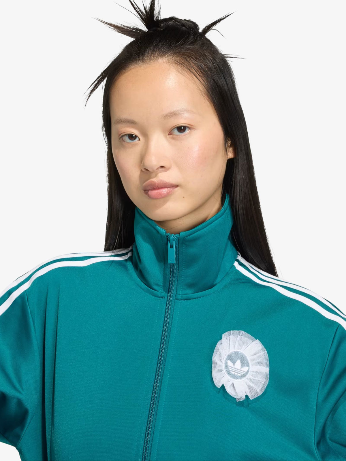 Adidas Lace Branding Firebird Track Top | Legacy Teal