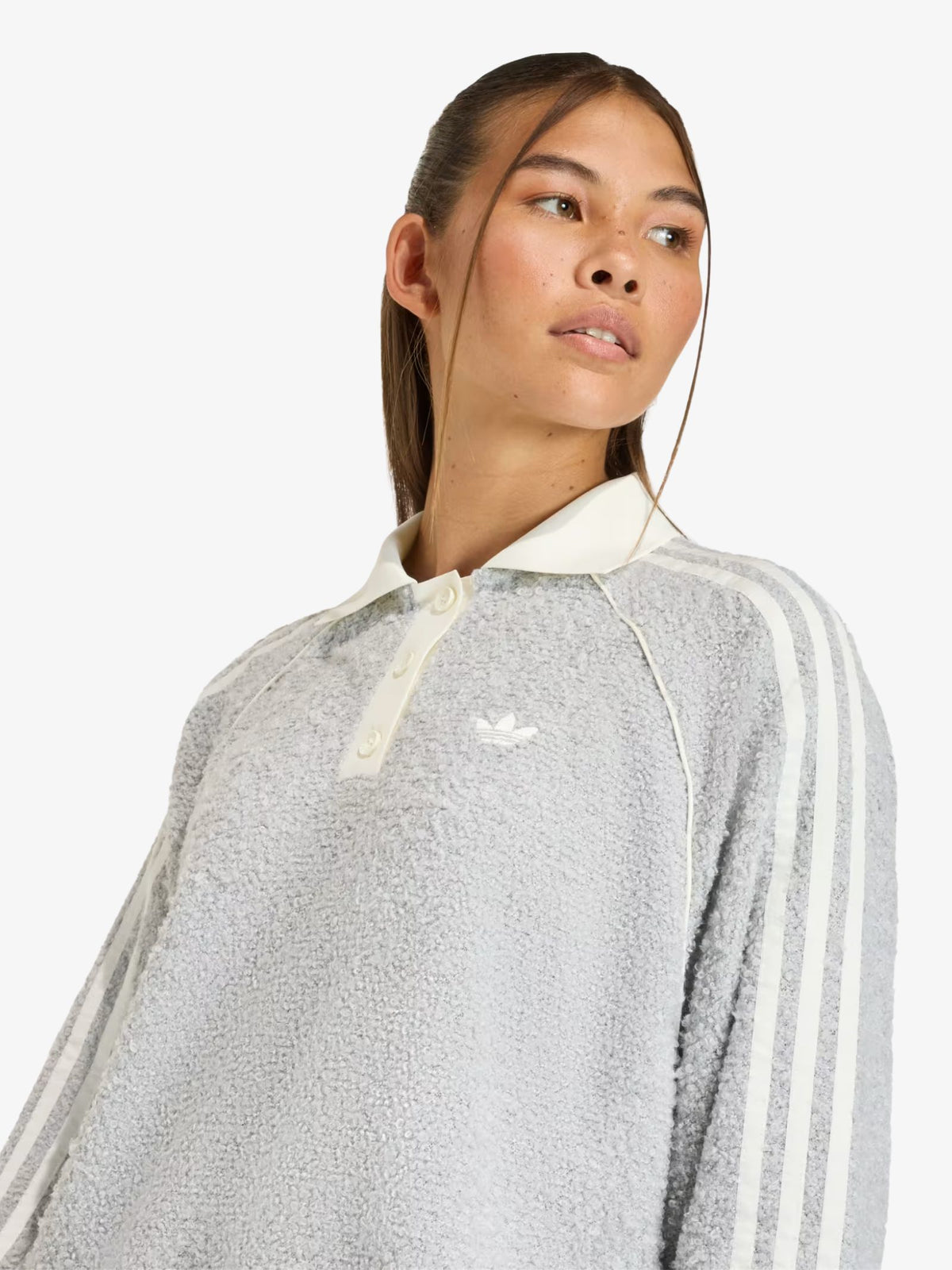 Adidas Oversized Polo Crew | Grey Two