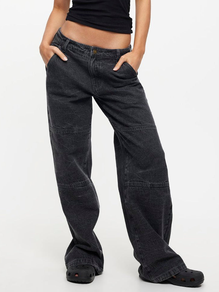 Freedom Jeans in Washed Charcoal Grey