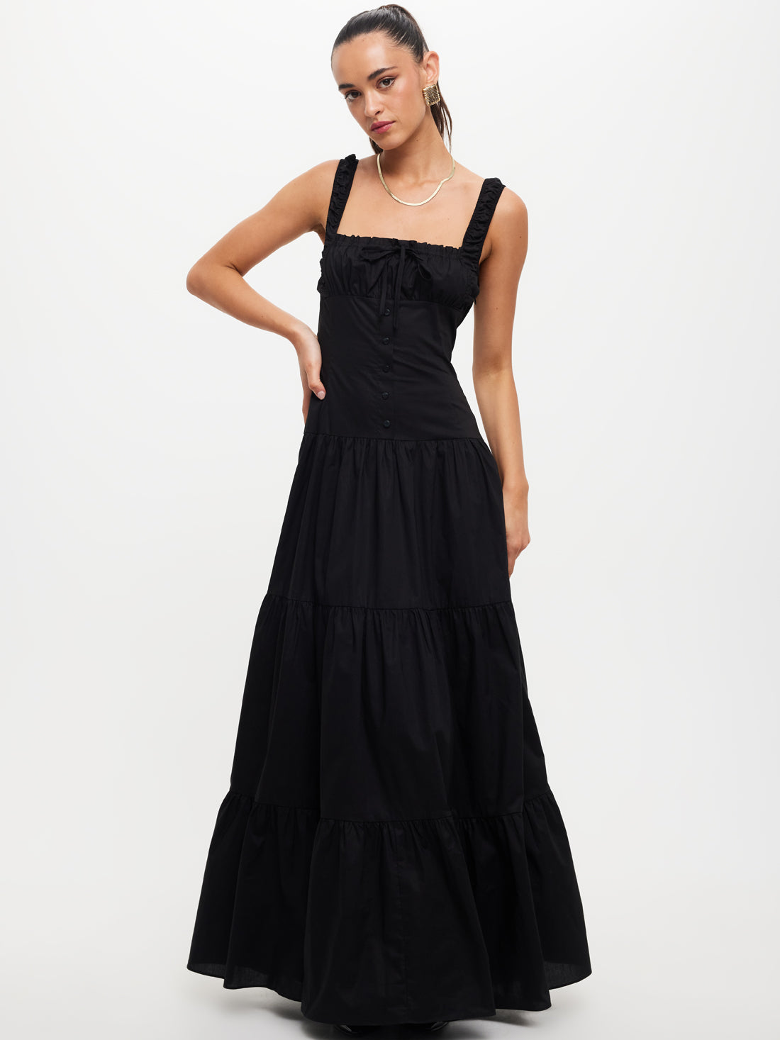 Lioness Heart Shaped Maxi Dress Onyx