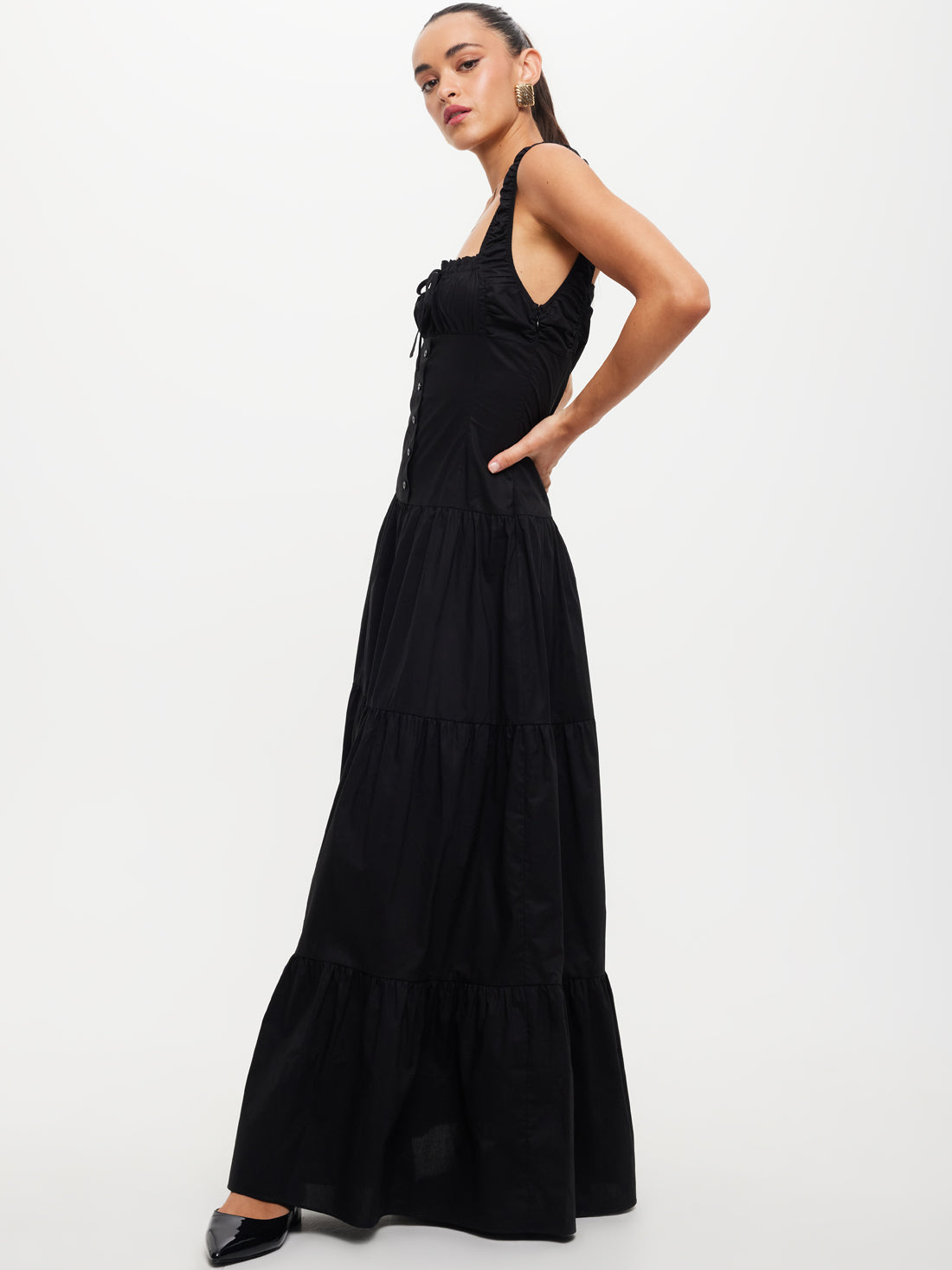Lioness Heart Shaped Maxi Dress Onyx