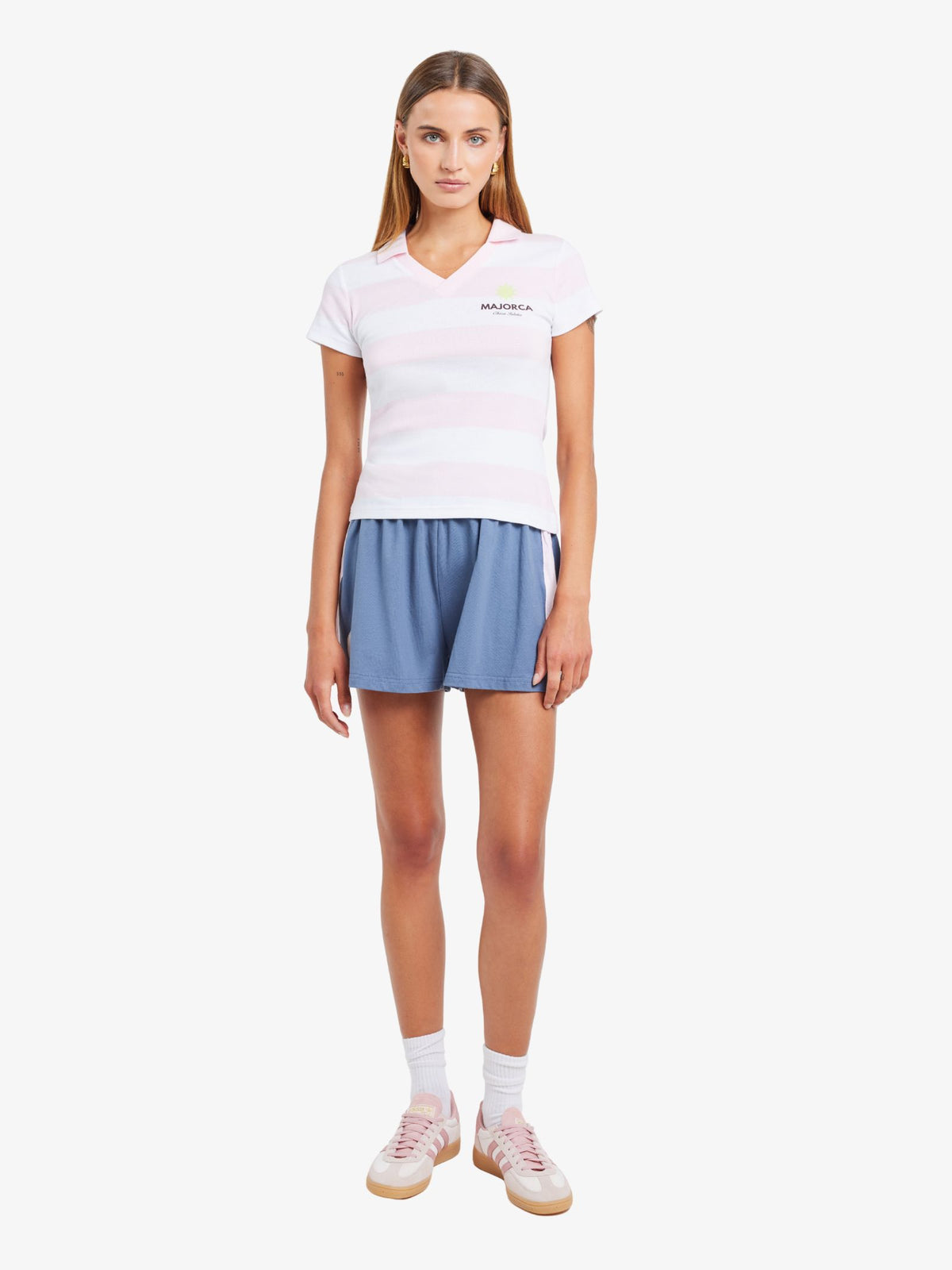 LIIDO Collared Majorca Tee | Mojorca Stripe