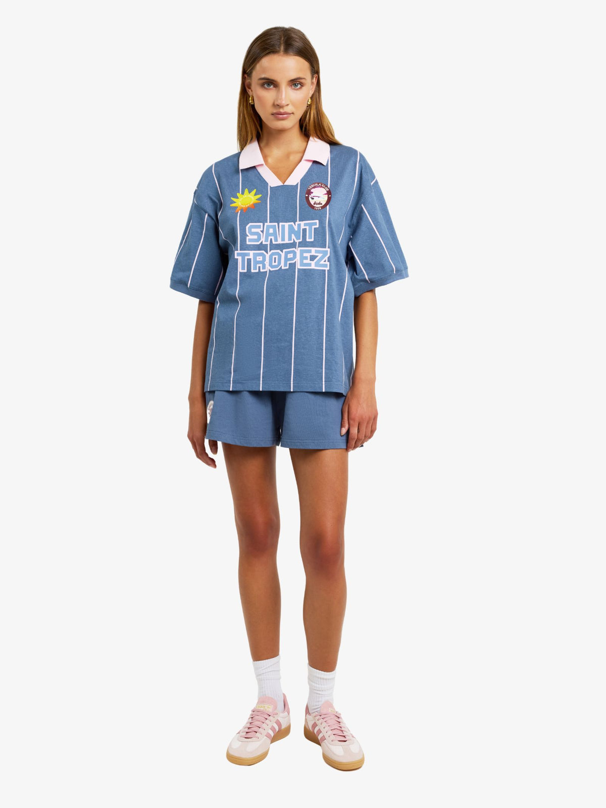 LIIDO Oversized Saint Tropez Polo Shirt | Saint Tropez Stripe