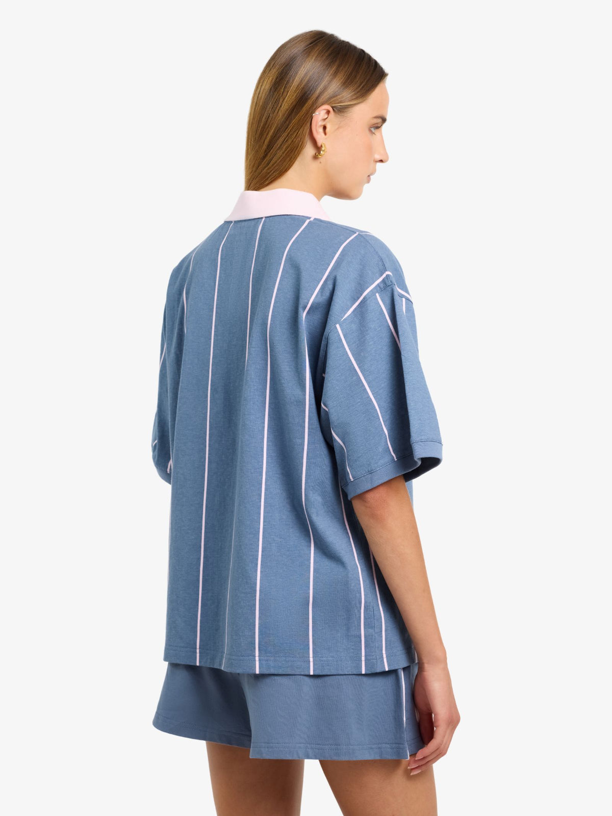 LIIDO Oversized Saint Tropez Polo Shirt | Saint Tropez Stripe