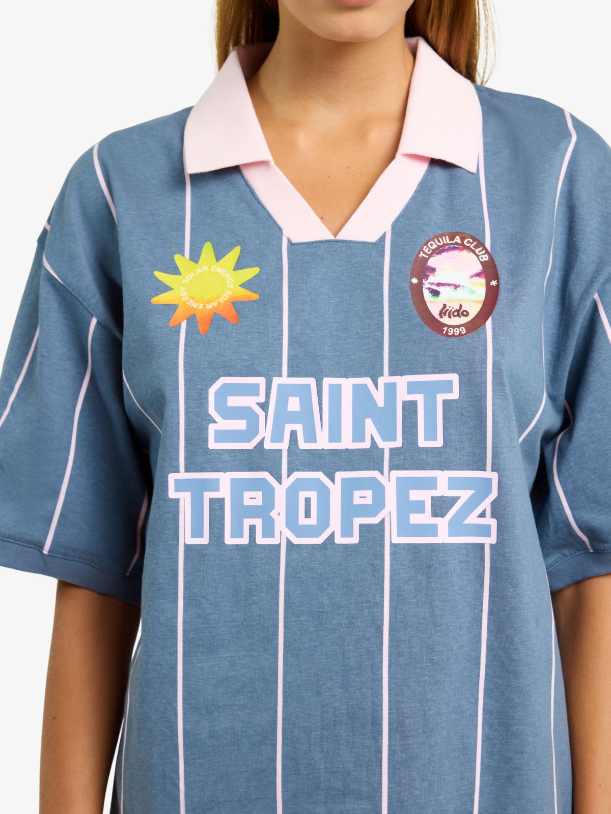 LIIDO Oversized Saint Tropez Polo Shirt | Saint Tropez Stripe